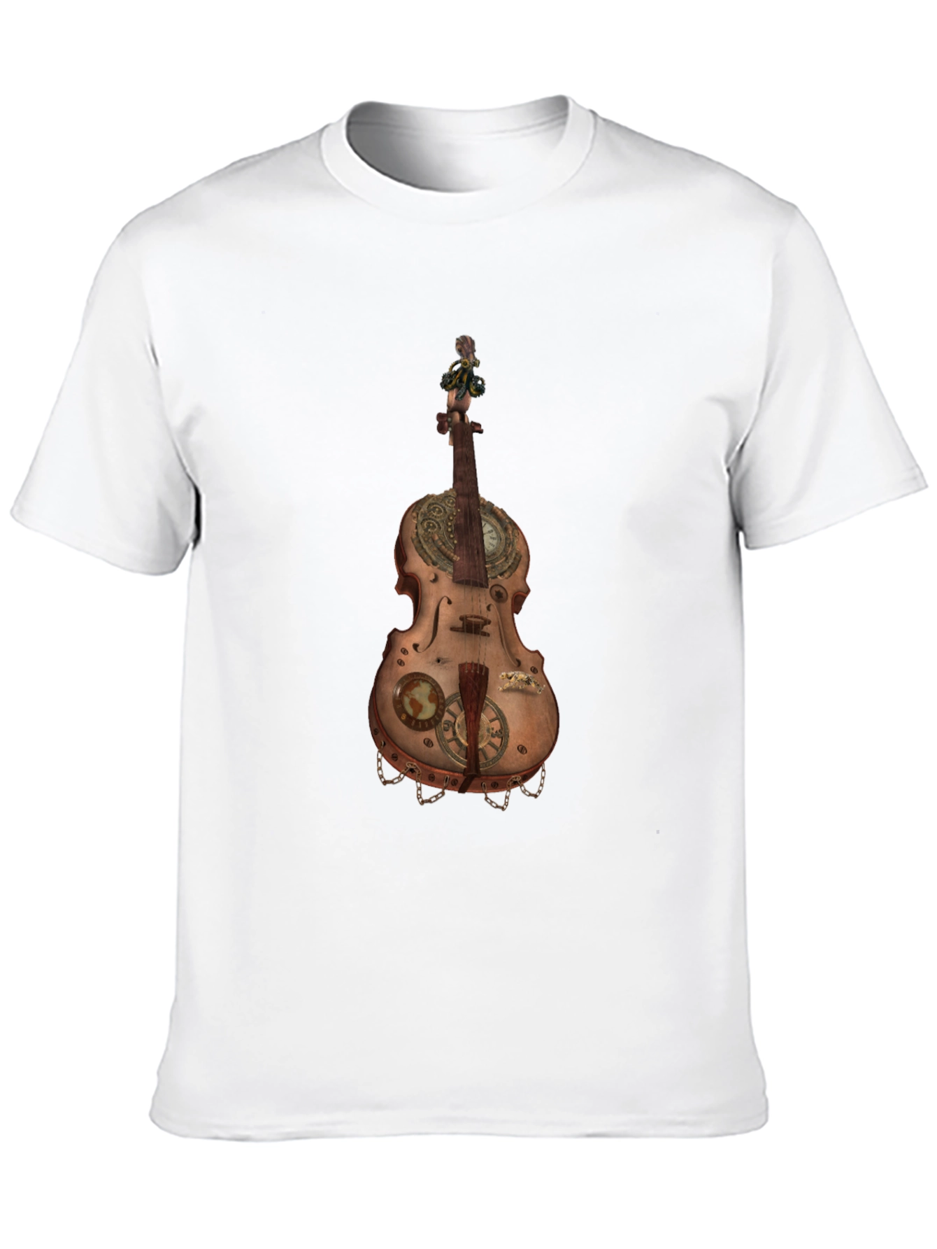 Steampunk Violin Graphic Tee - Unique Music Lover Shirt