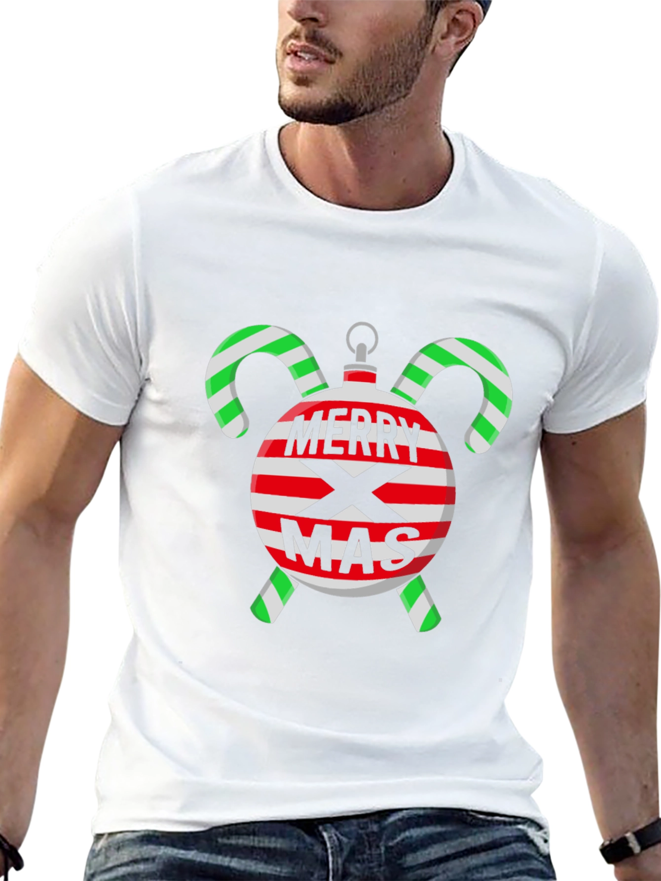 Festive Merry X-Mas Ornament T-Shirt