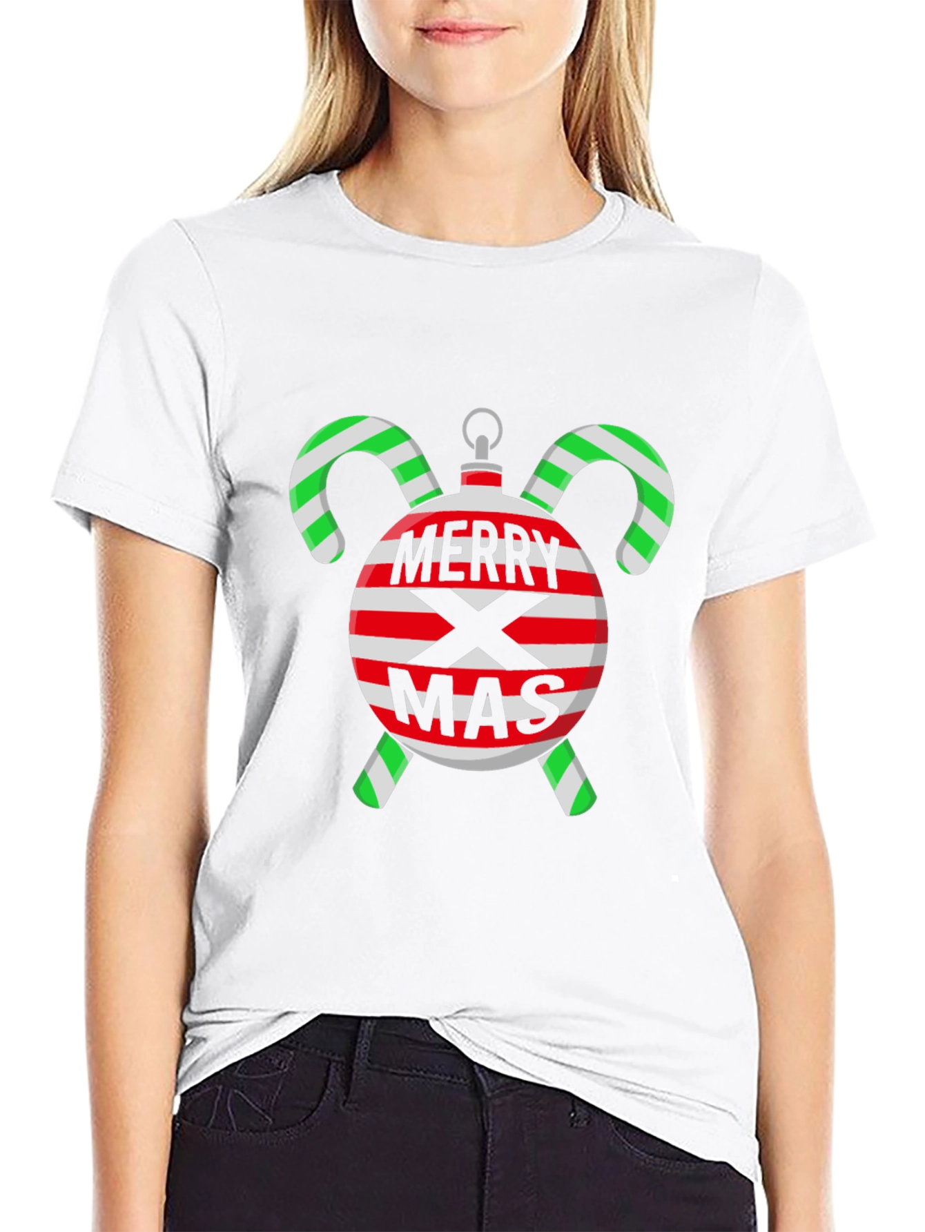 Festive Merry X-Mas Ornament T-Shirt