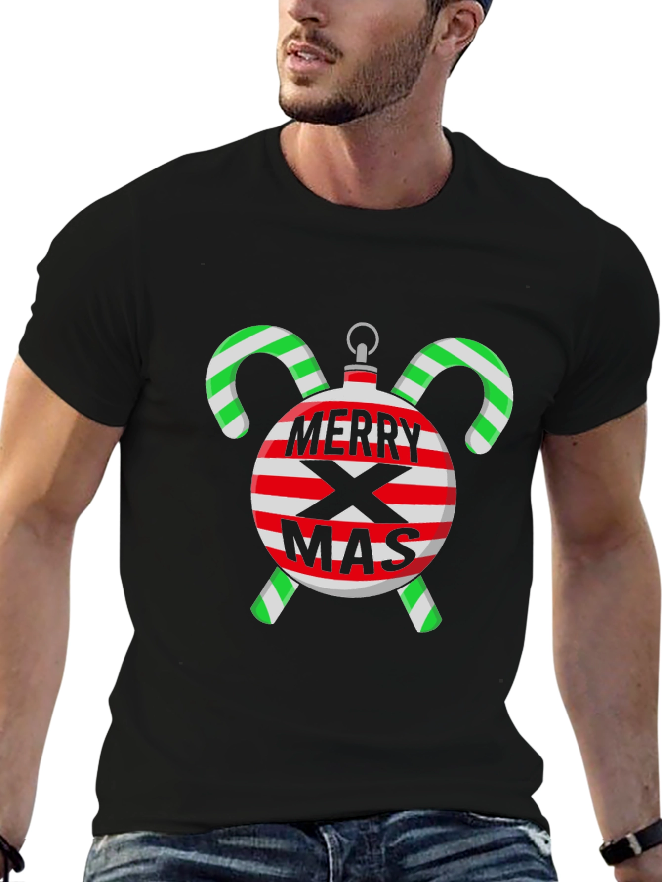Festive Merry X-Mas Ornament T-Shirt