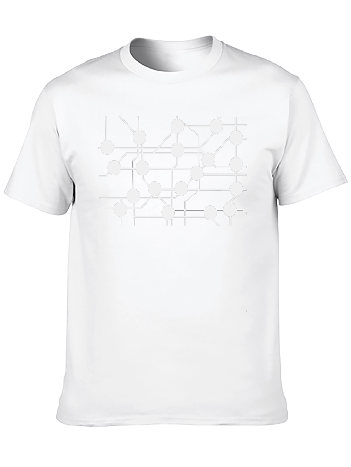 Abstract Circuit Board Graphic Tee - Black