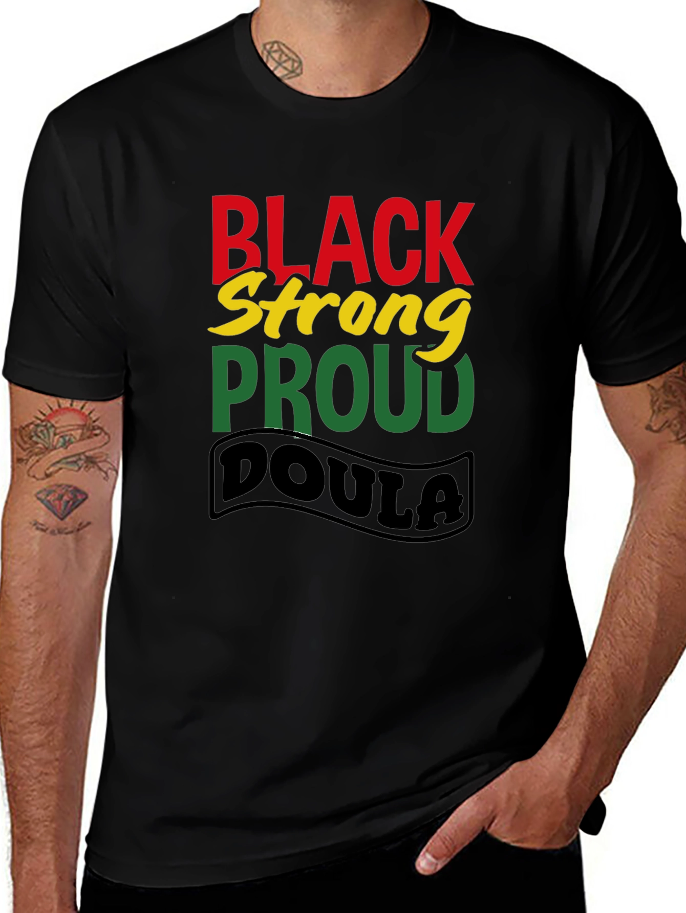 Black Strong Proud Doula T-Shirt