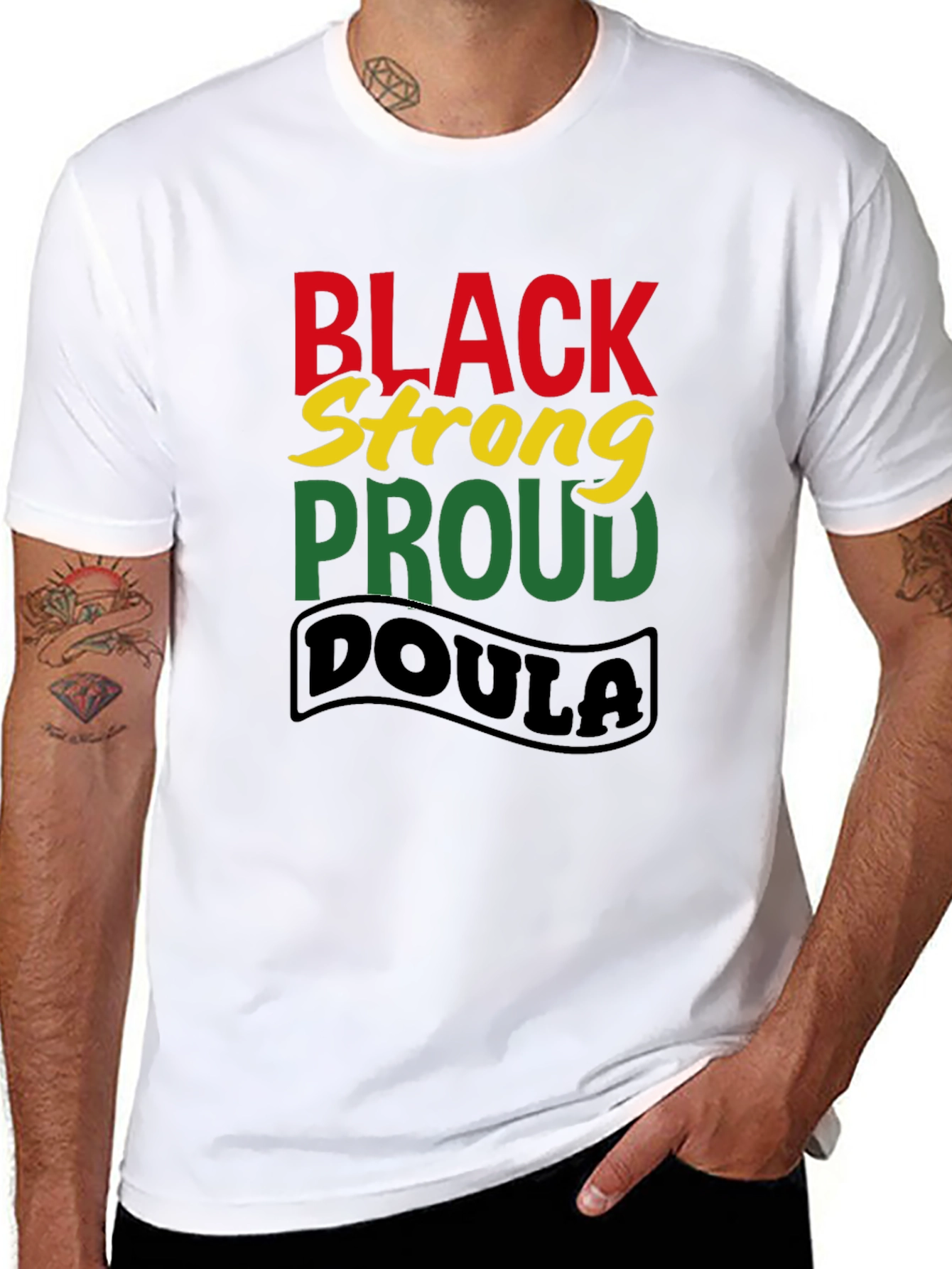 Black Strong Proud Doula T-Shirt