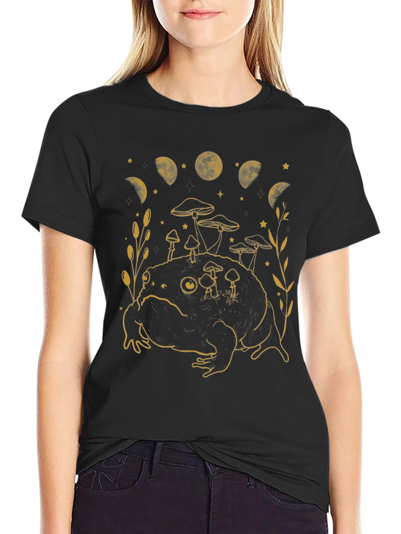 Mystical Frog & Mushroom Graphic Tee