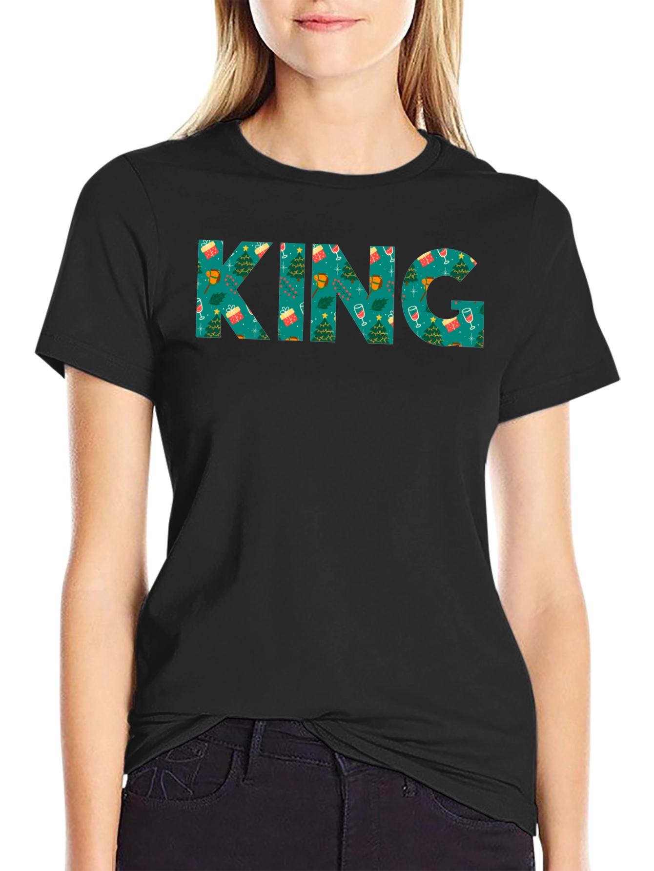 Christmas KING Graphic Tee - Holiday Party Shirt