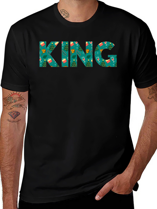 Christmas KING Graphic Tee - Holiday Party Shirt