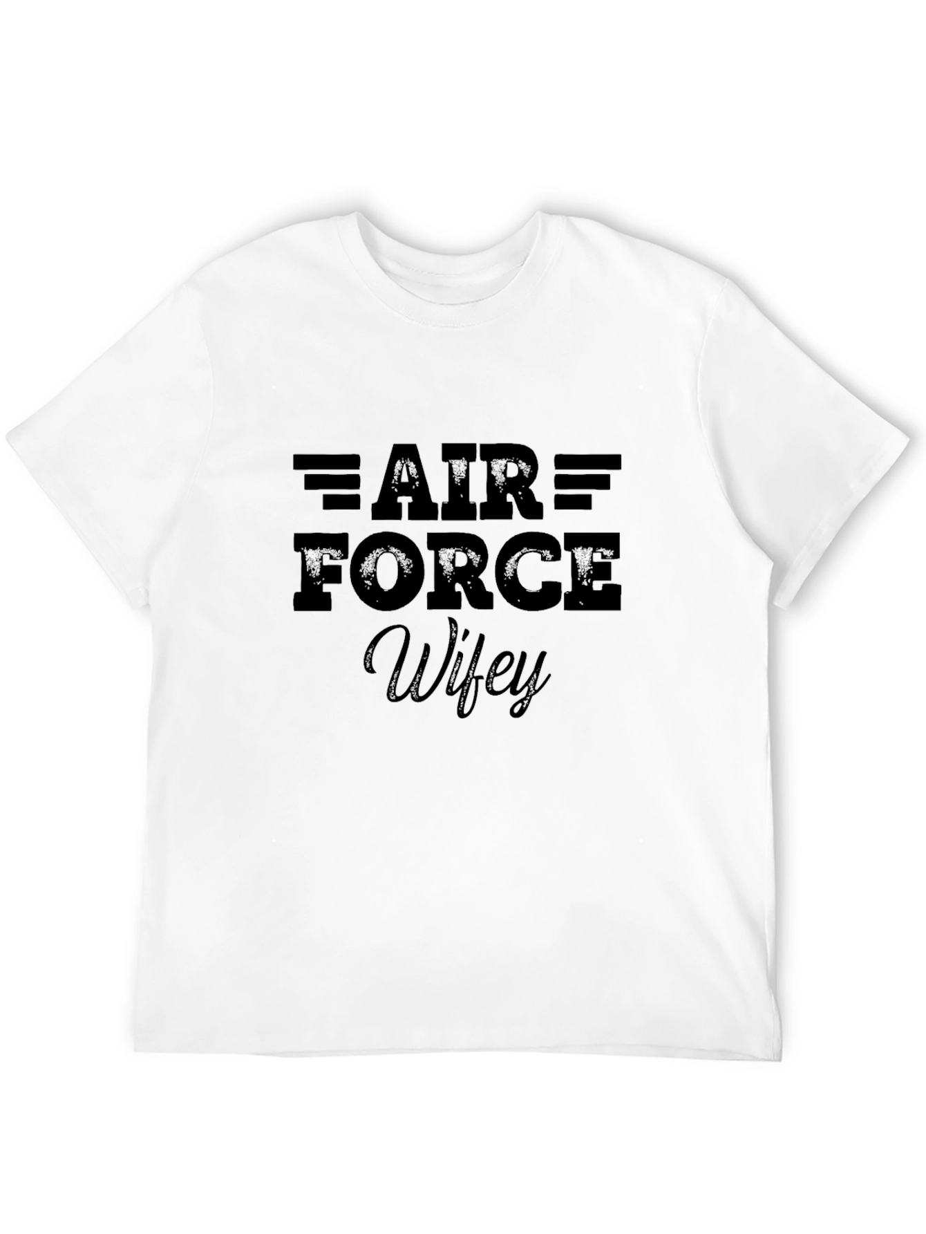 Air Force Wifey Black Graphic T-Shirt