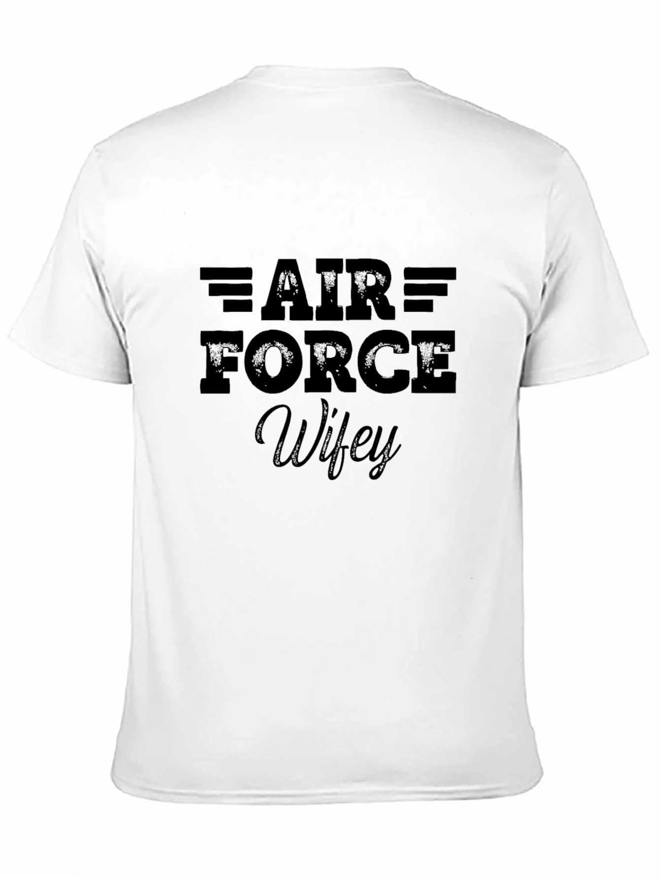 Air Force Wifey Black Graphic T-Shirt