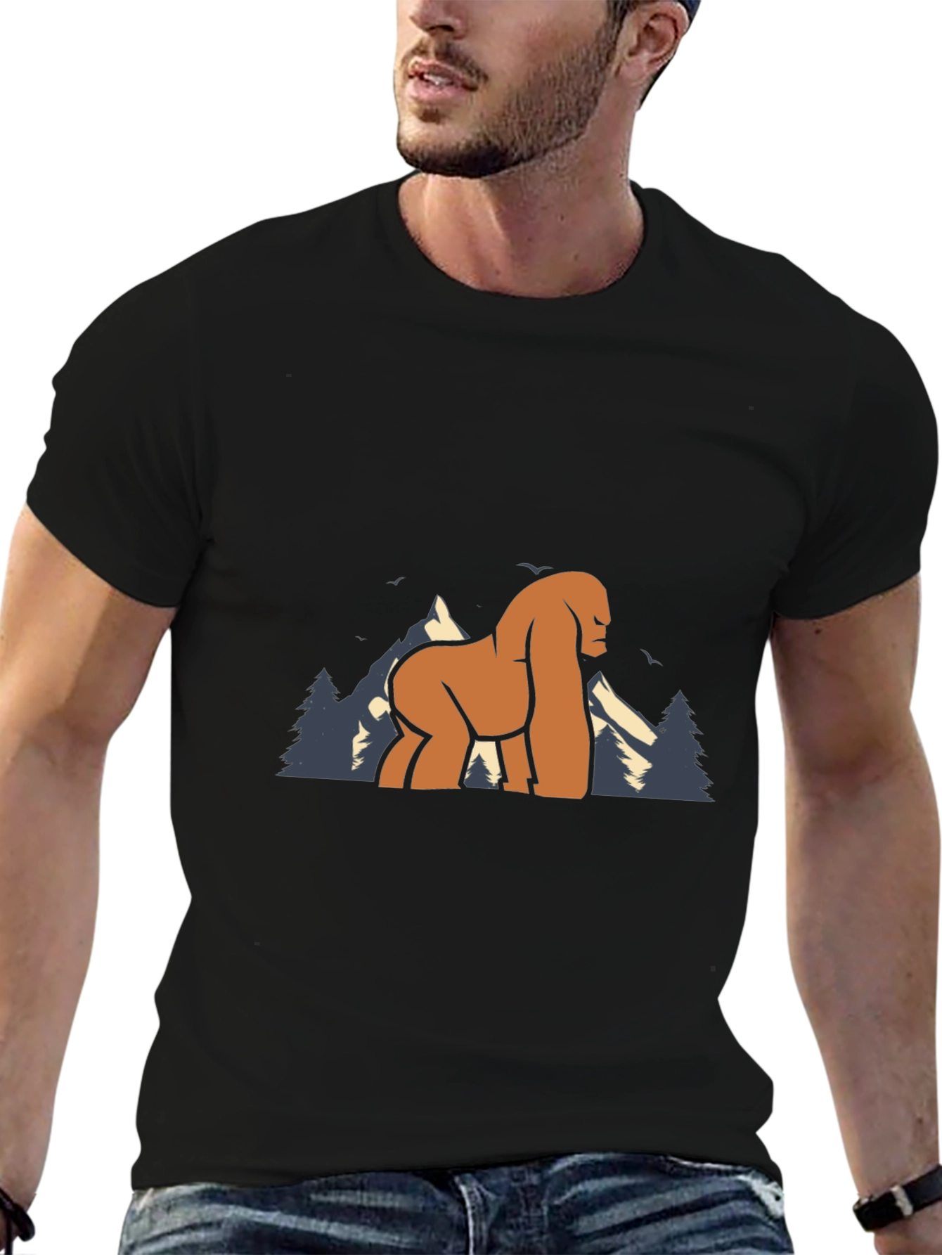 Sasquatch Mountain Graphic Tee - Black