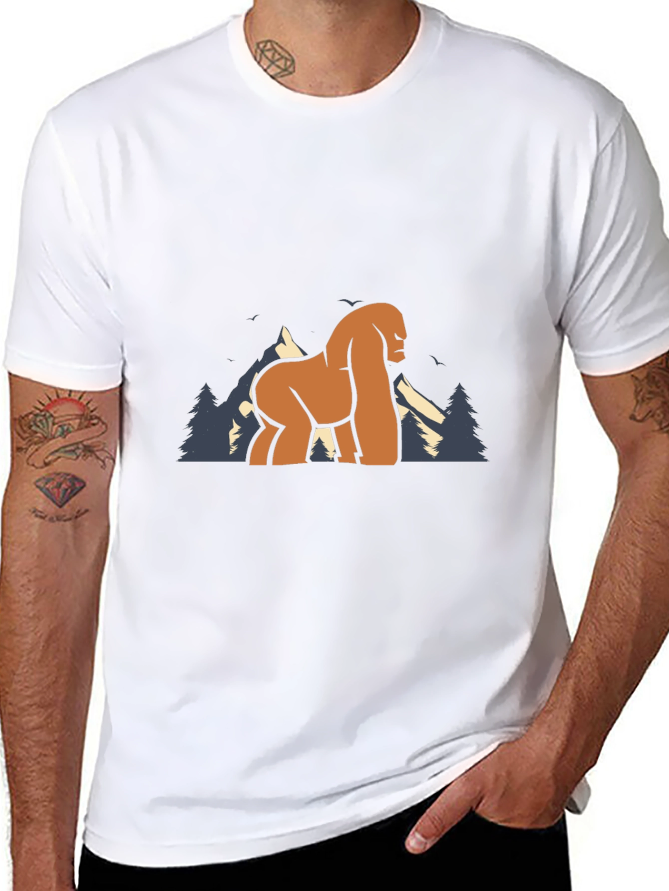 Sasquatch Mountain Graphic Tee - Black