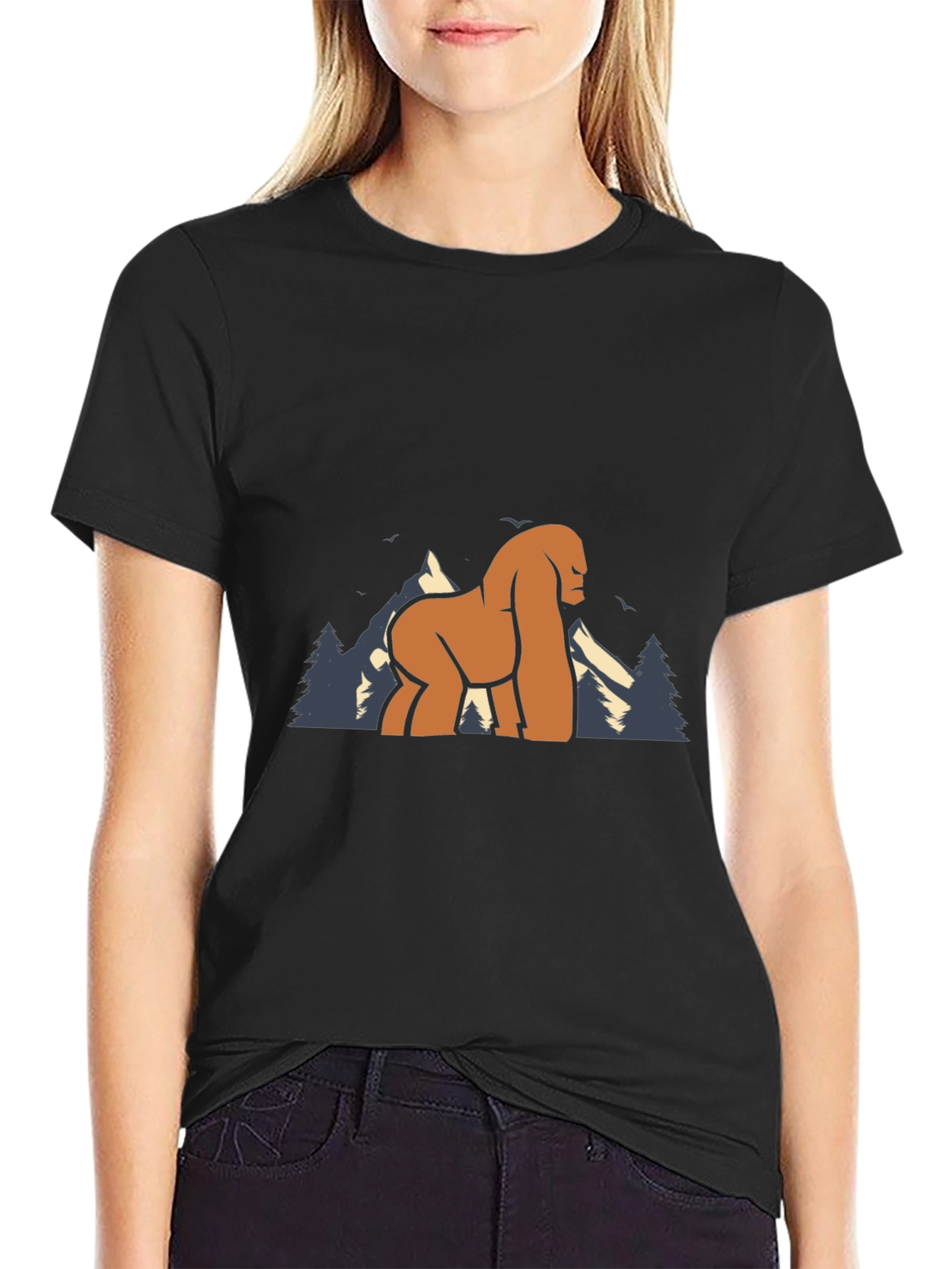 Sasquatch Mountain Graphic Tee - Black