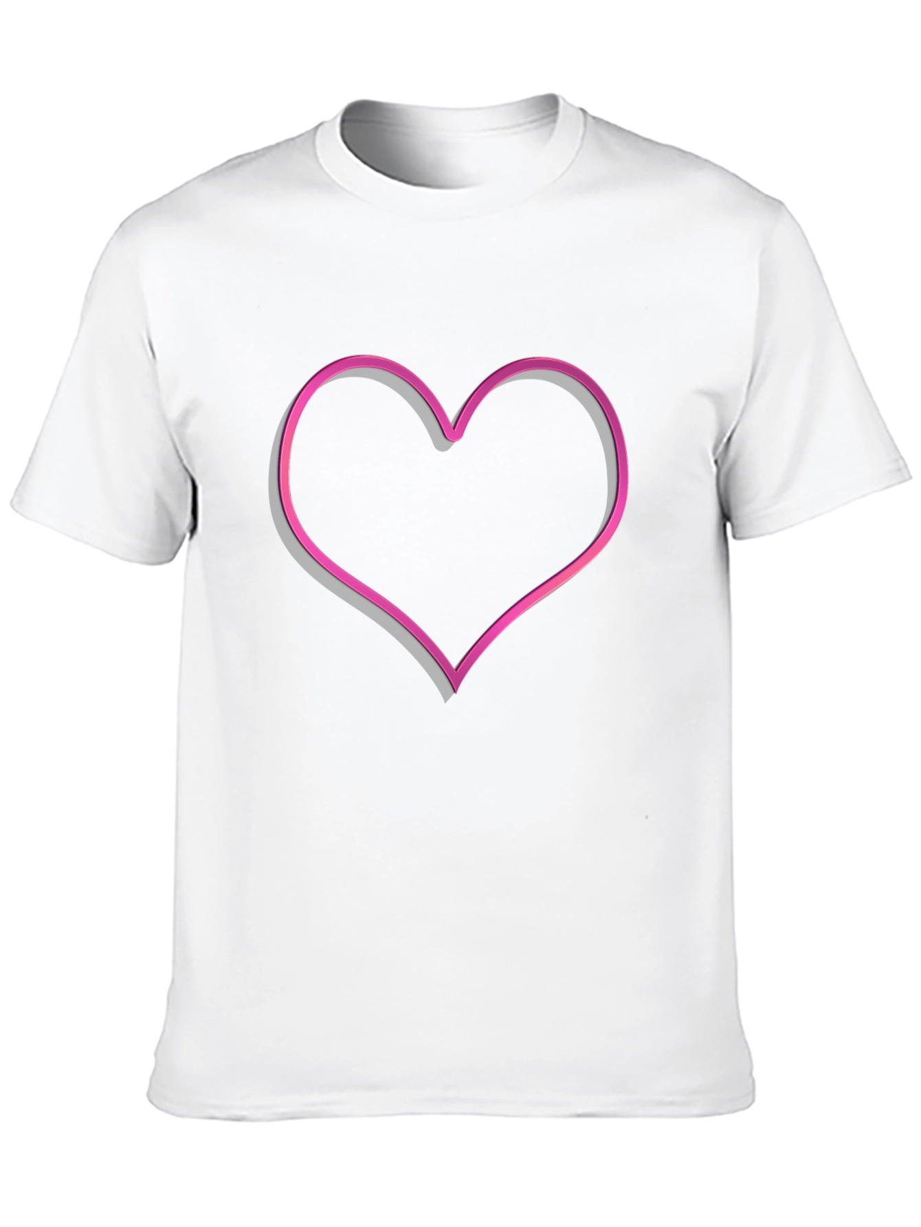Neon Heart Graphic Tee - Trendy Black T-Shirt