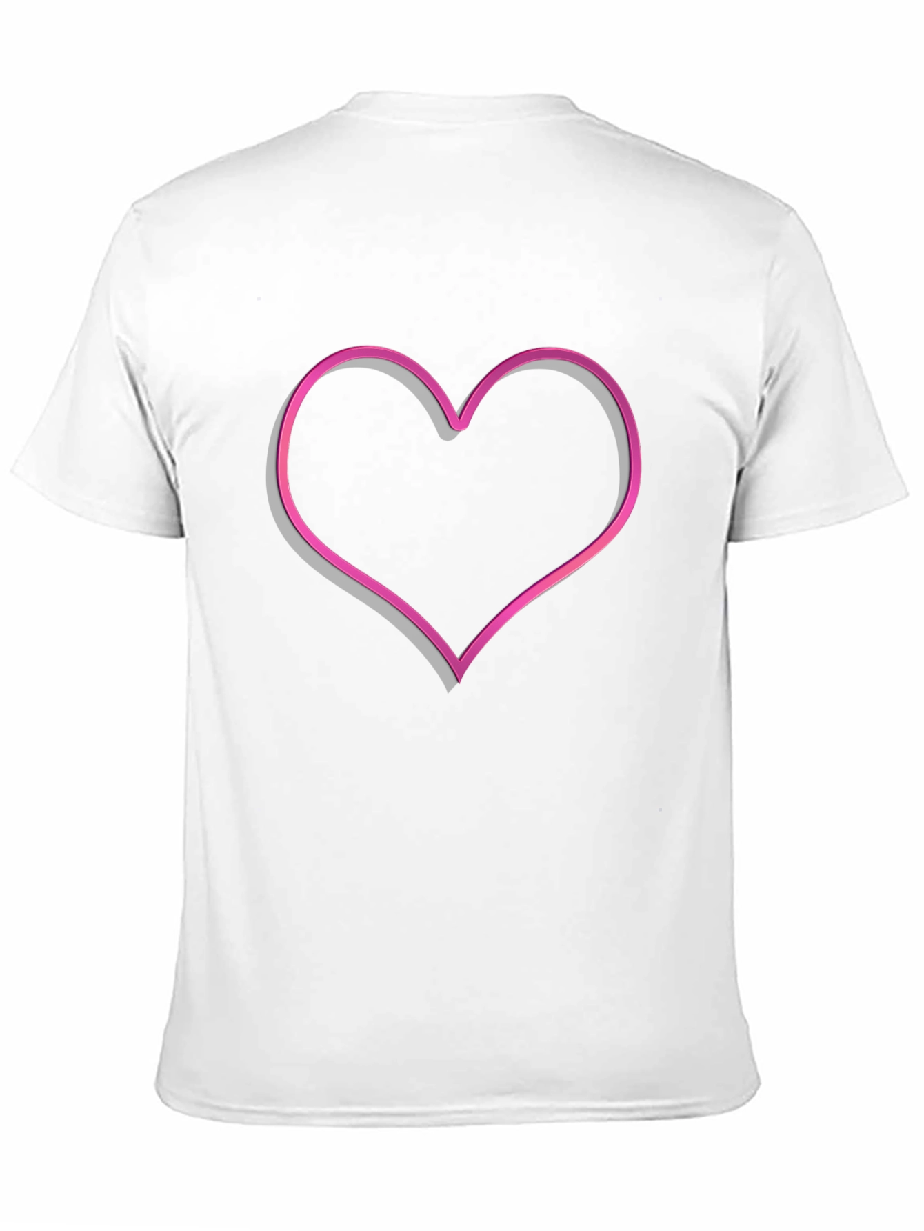 Neon Heart Graphic Tee - Trendy Black T-Shirt