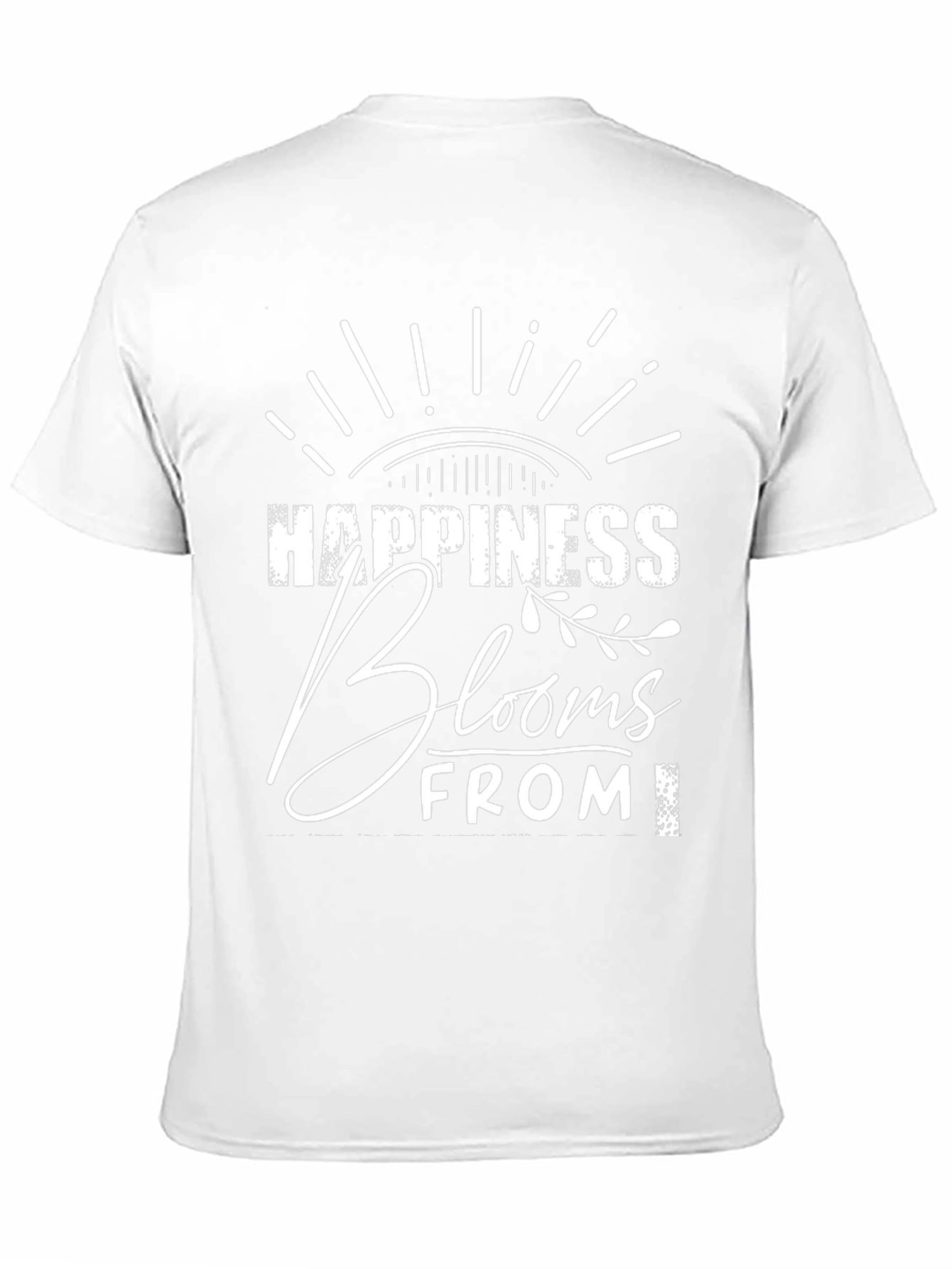 Happiness Blooms Tee - Black Graphic T-Shirt