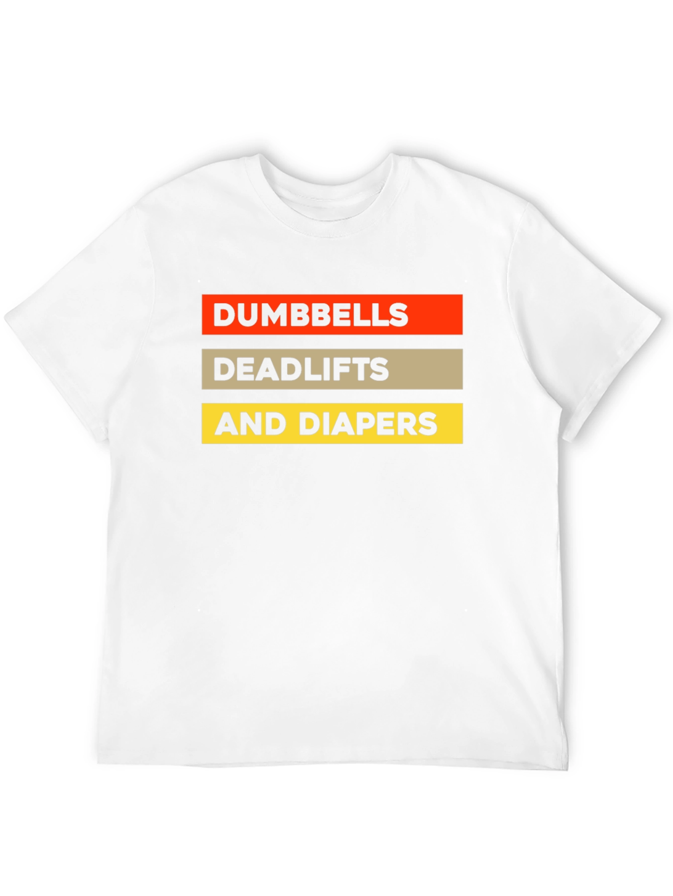 Dumbbells Deadlifts & Diapers Black Graphic T-Shirt