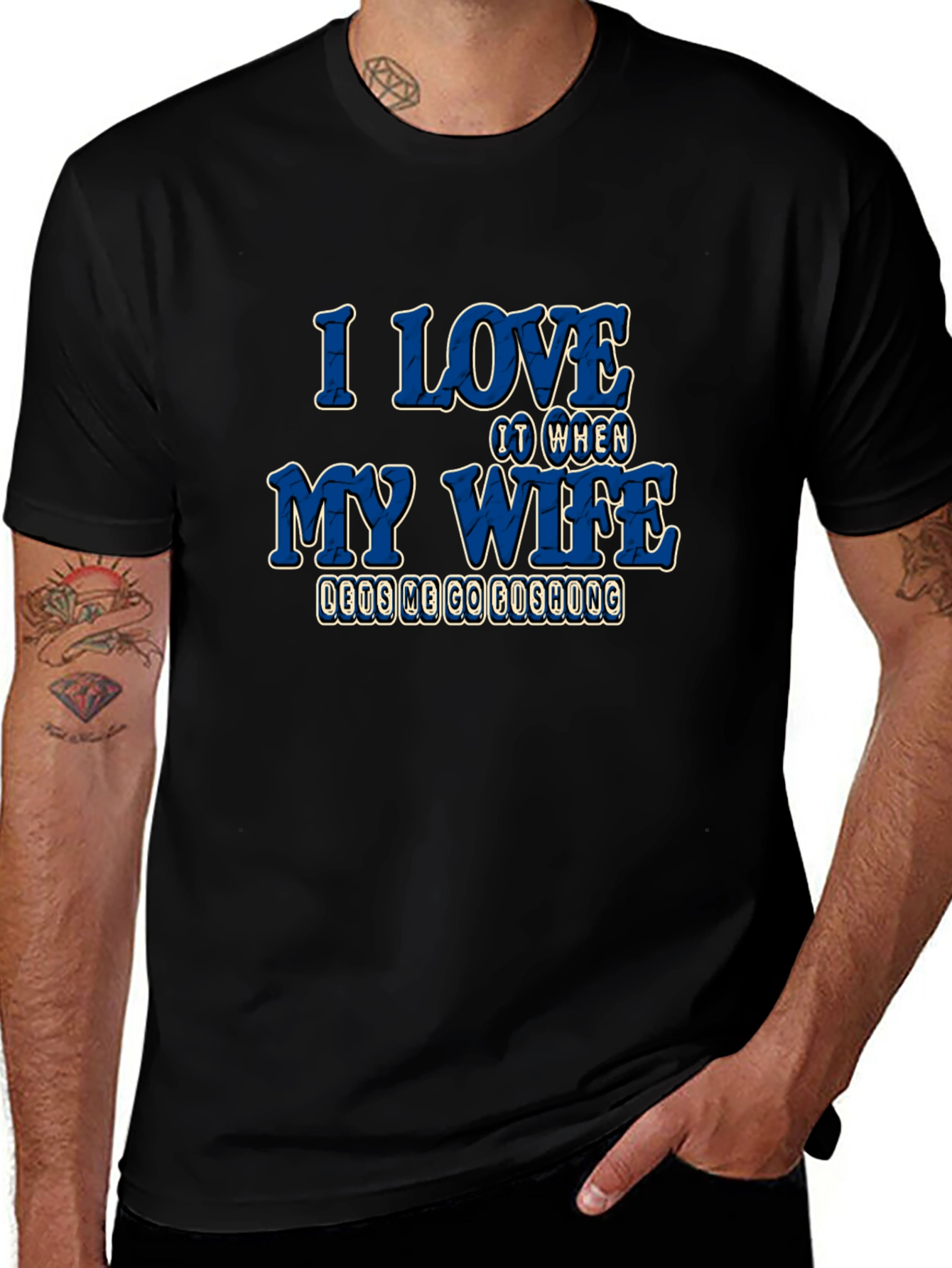 I Love My Wife Fishing T-Shirt