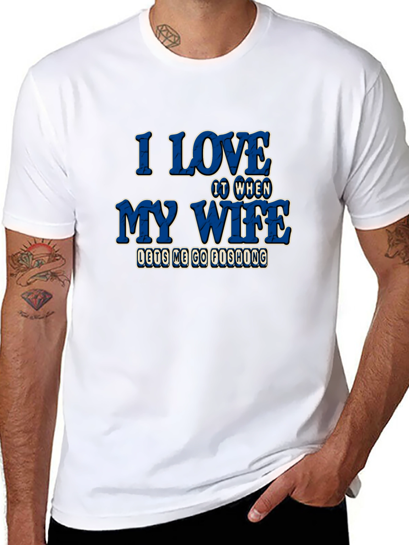 I Love My Wife Fishing T-Shirt
