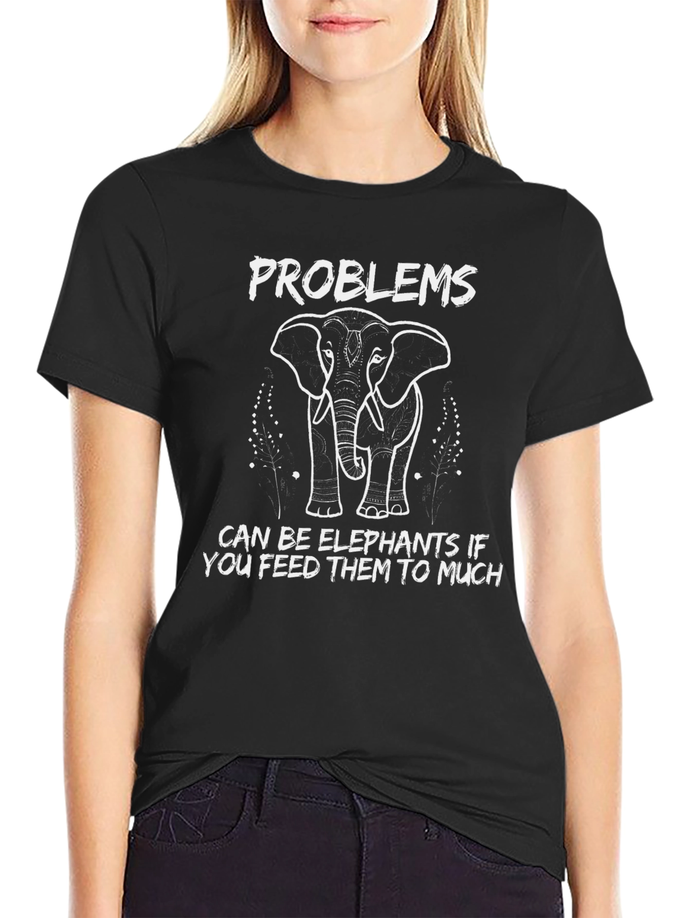 Problems Elephants Graphic T-Shirt