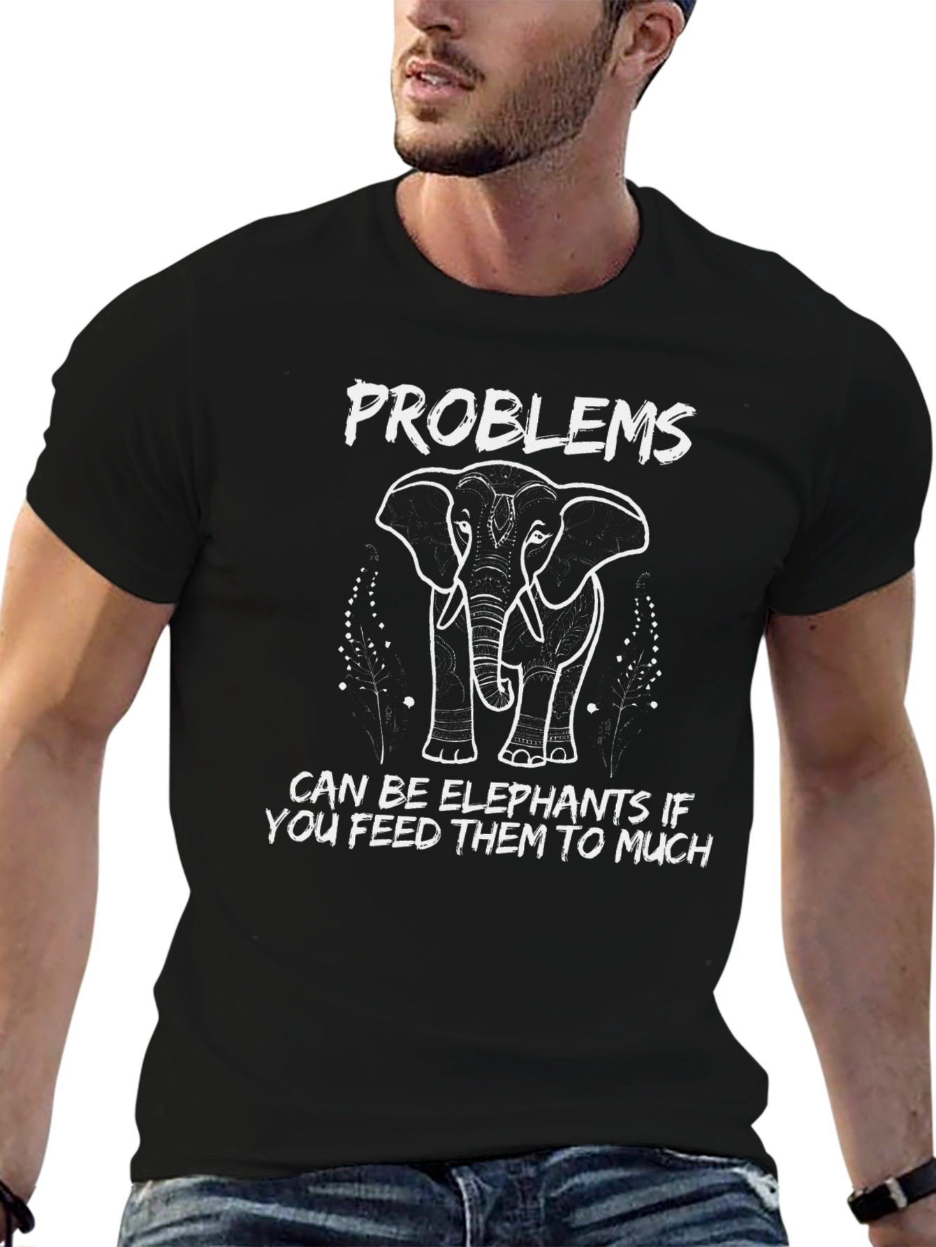 Problems Elephants Graphic T-Shirt