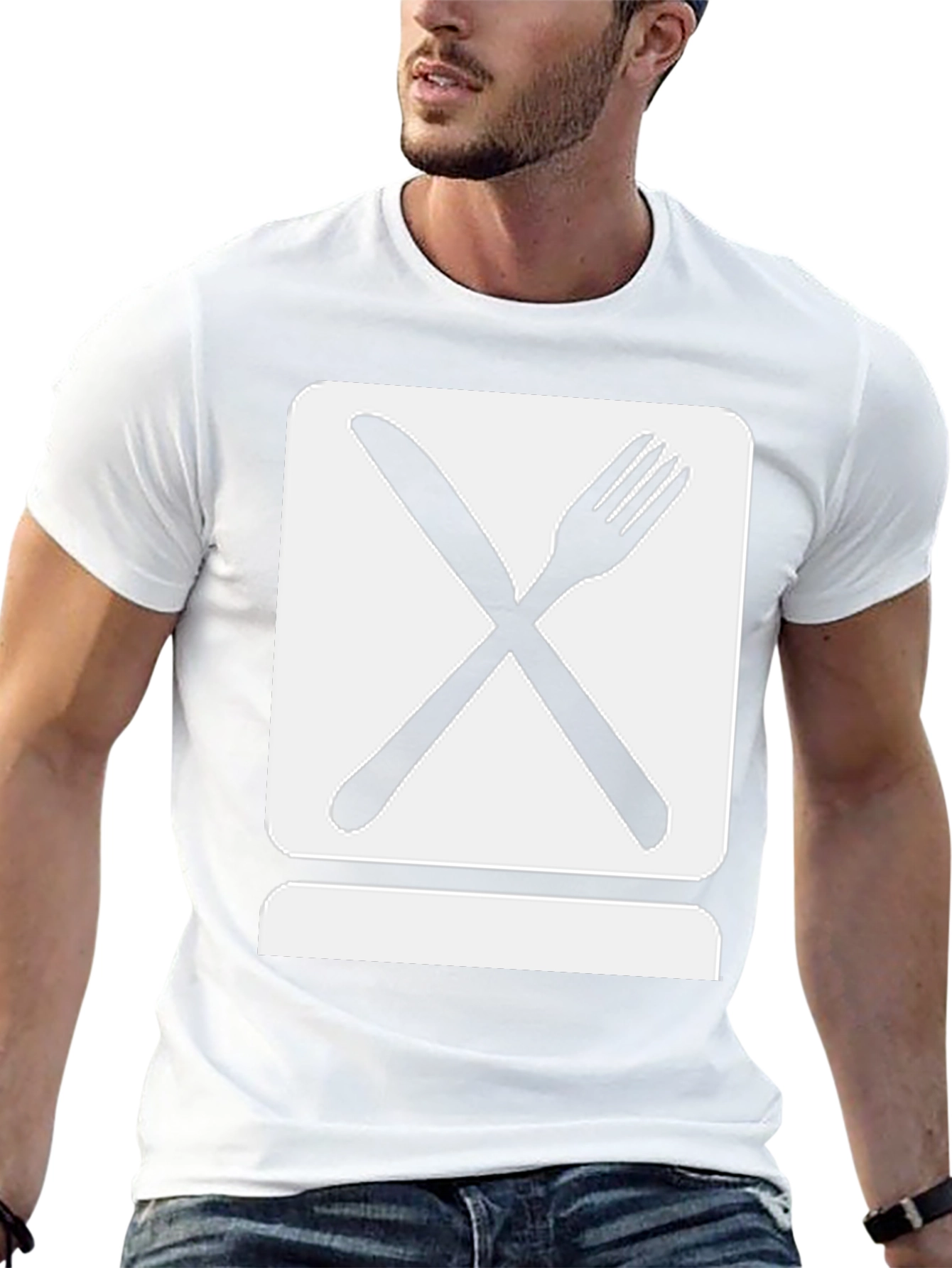 Dine In Style: Crossed Cutlery Graphic Tee