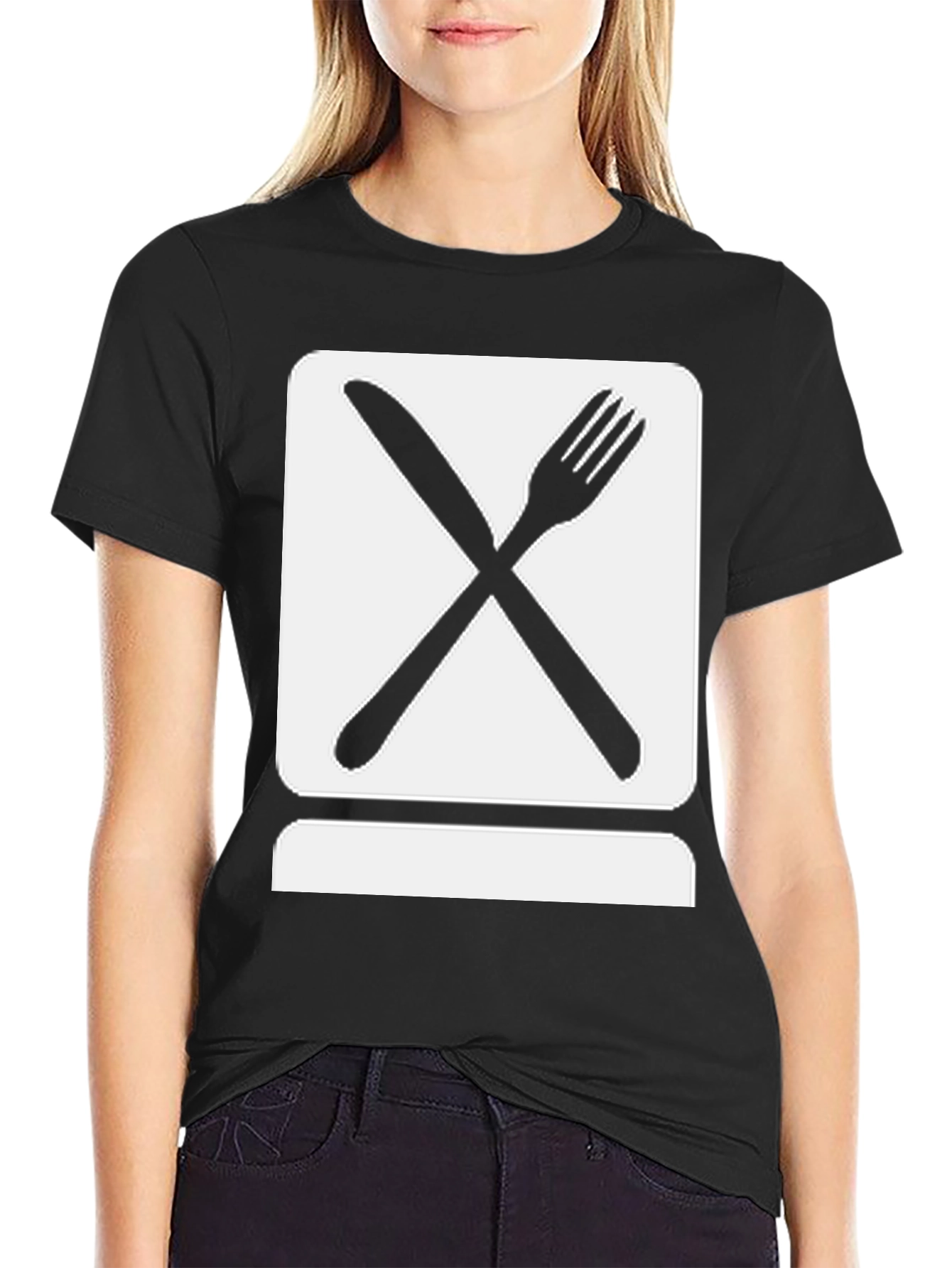 Dine In Style: Crossed Cutlery Graphic Tee