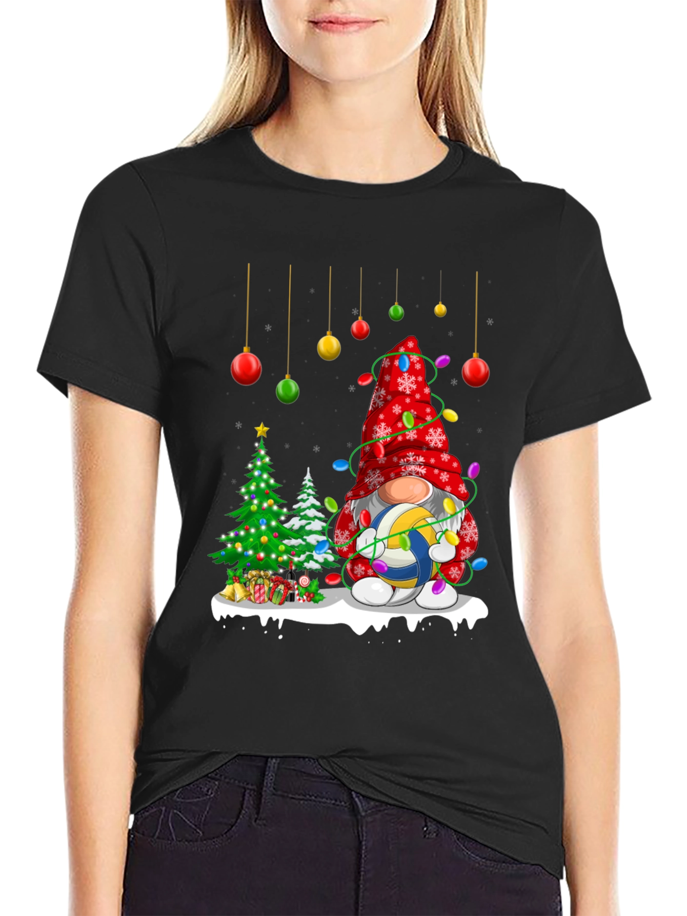 Christmas Volleyball Gnome T-Shirt