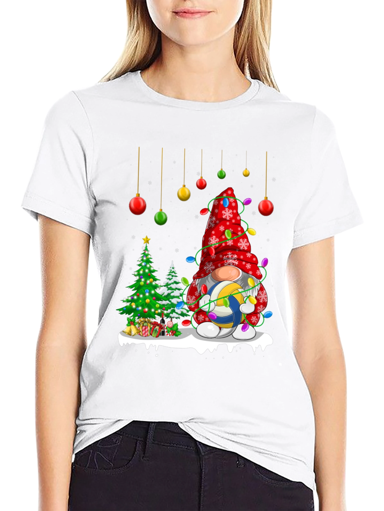 Christmas Volleyball Gnome T-Shirt