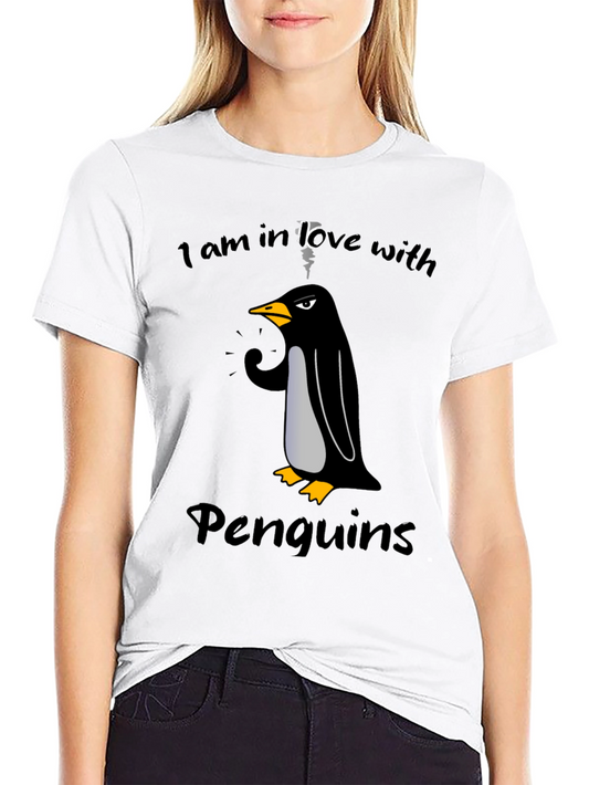 Angry Penguin T-Shirt - I am in Love with Penguins