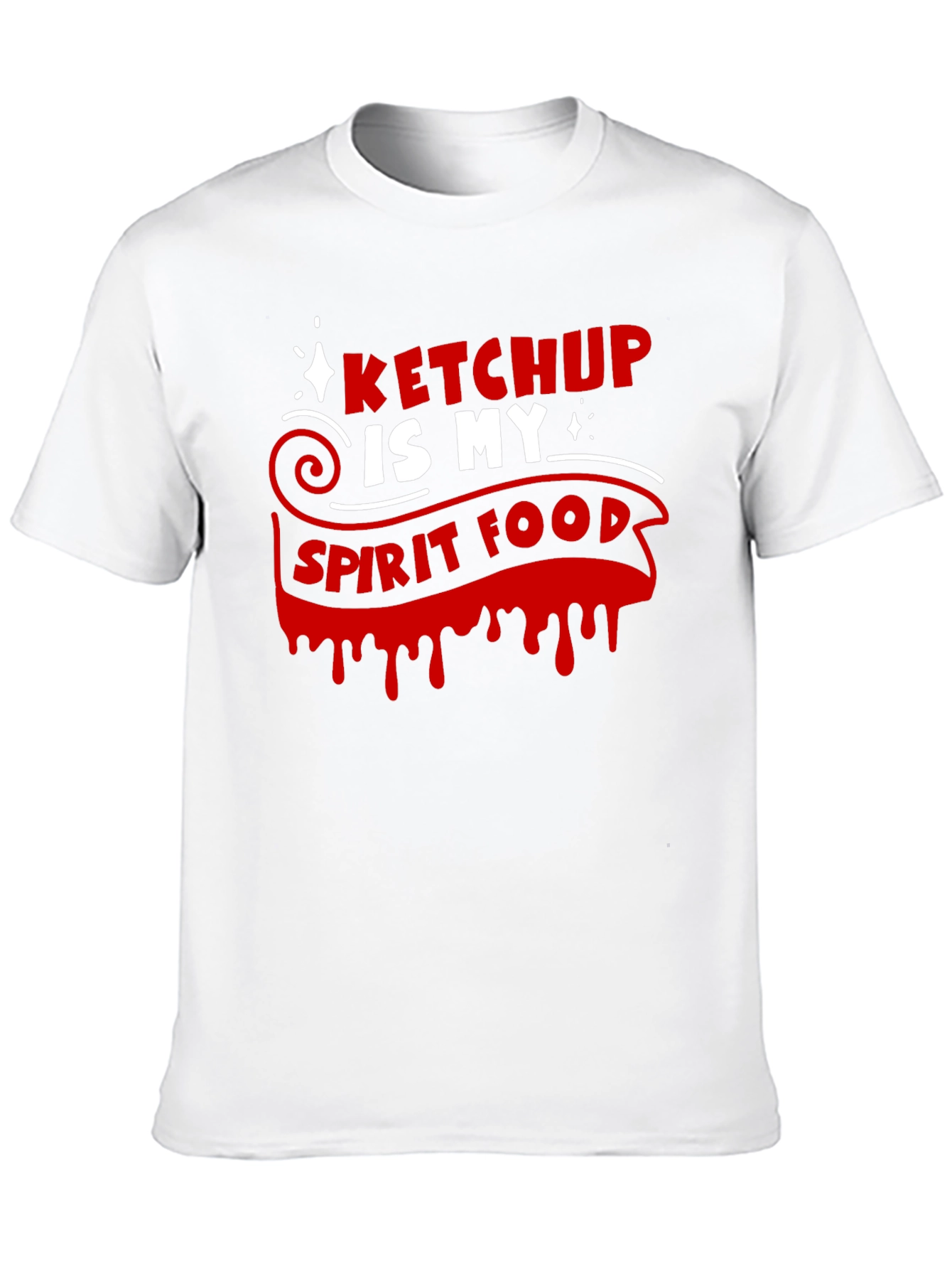 Ketchup Is My Spirit Food Black Graphic Tee