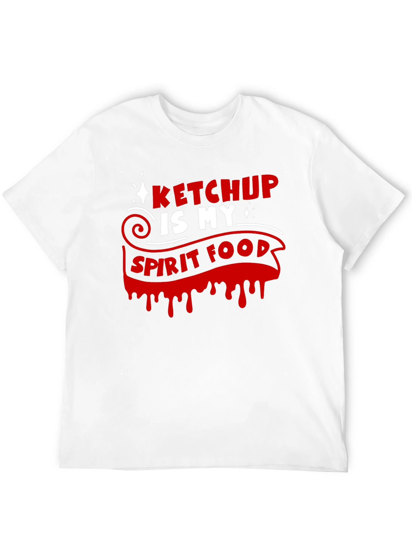 Ketchup Is My Spirit Food Black Graphic Tee