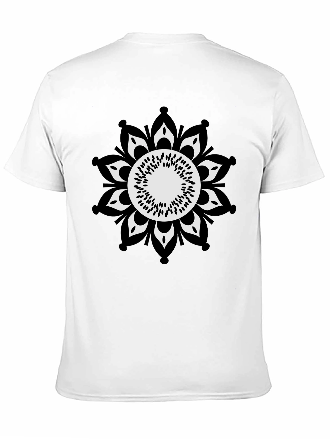 Black Tee with Mandala Graphic