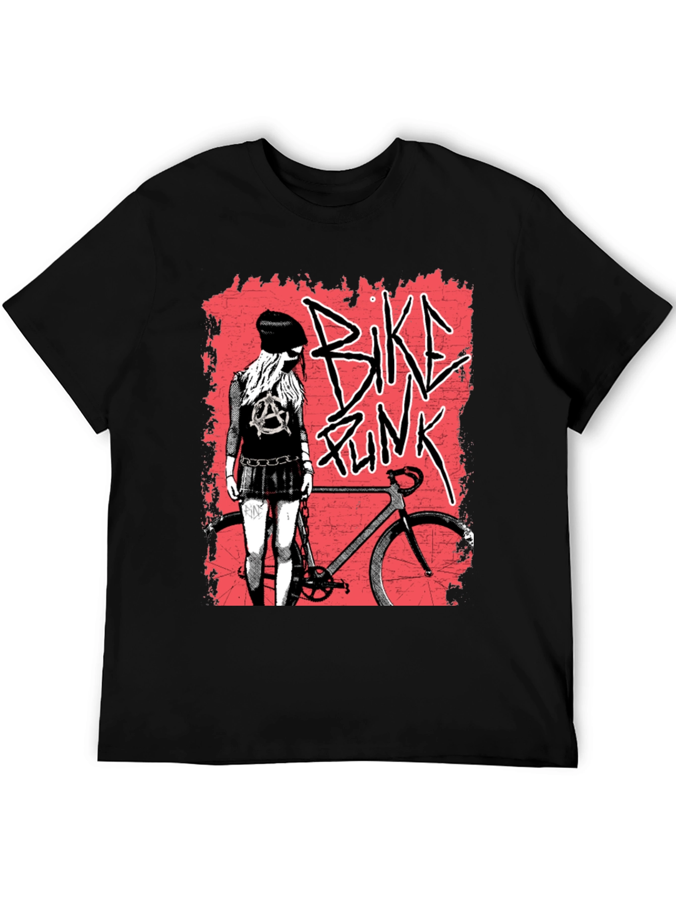 Bike Punk Graphic Tee - Black Unisex Shirt