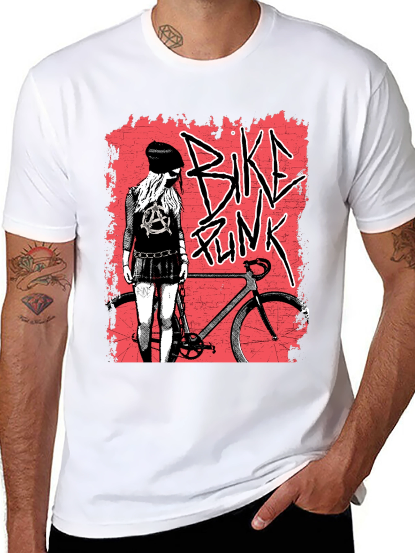 Bike Punk Graphic Tee - Black Unisex Shirt