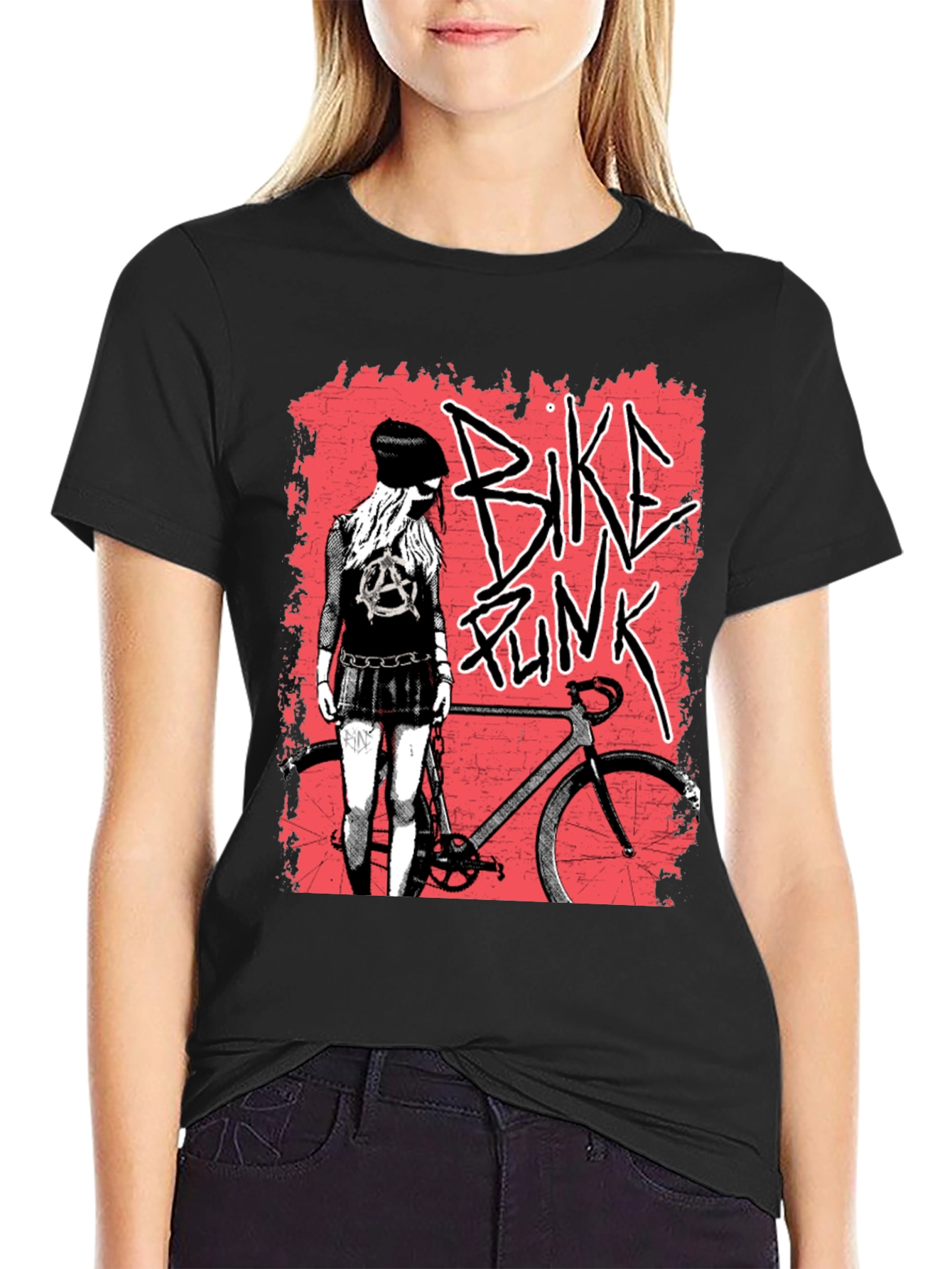 Bike Punk Graphic Tee - Black Unisex Shirt