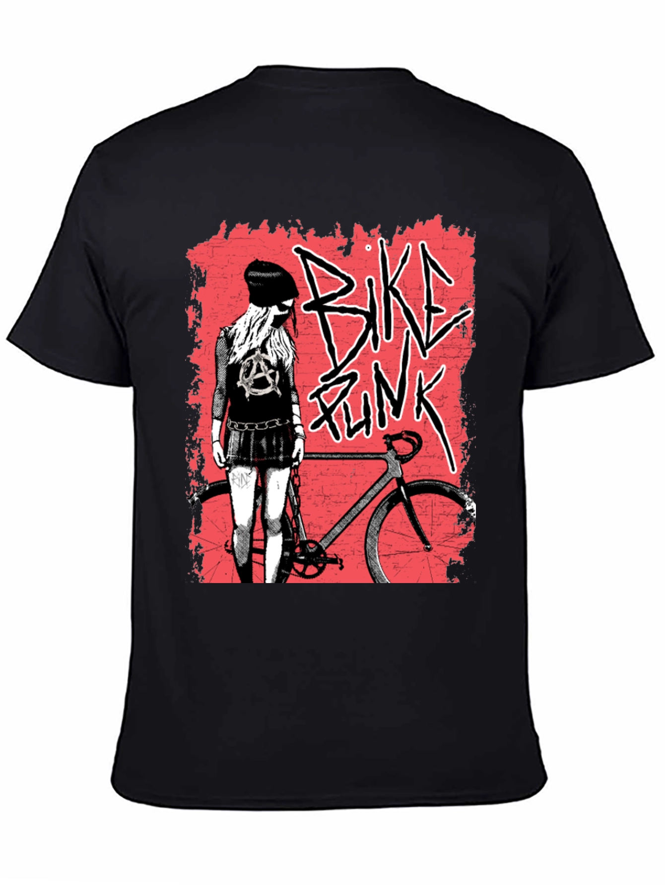 Bike Punk Graphic Tee - Black Unisex Shirt