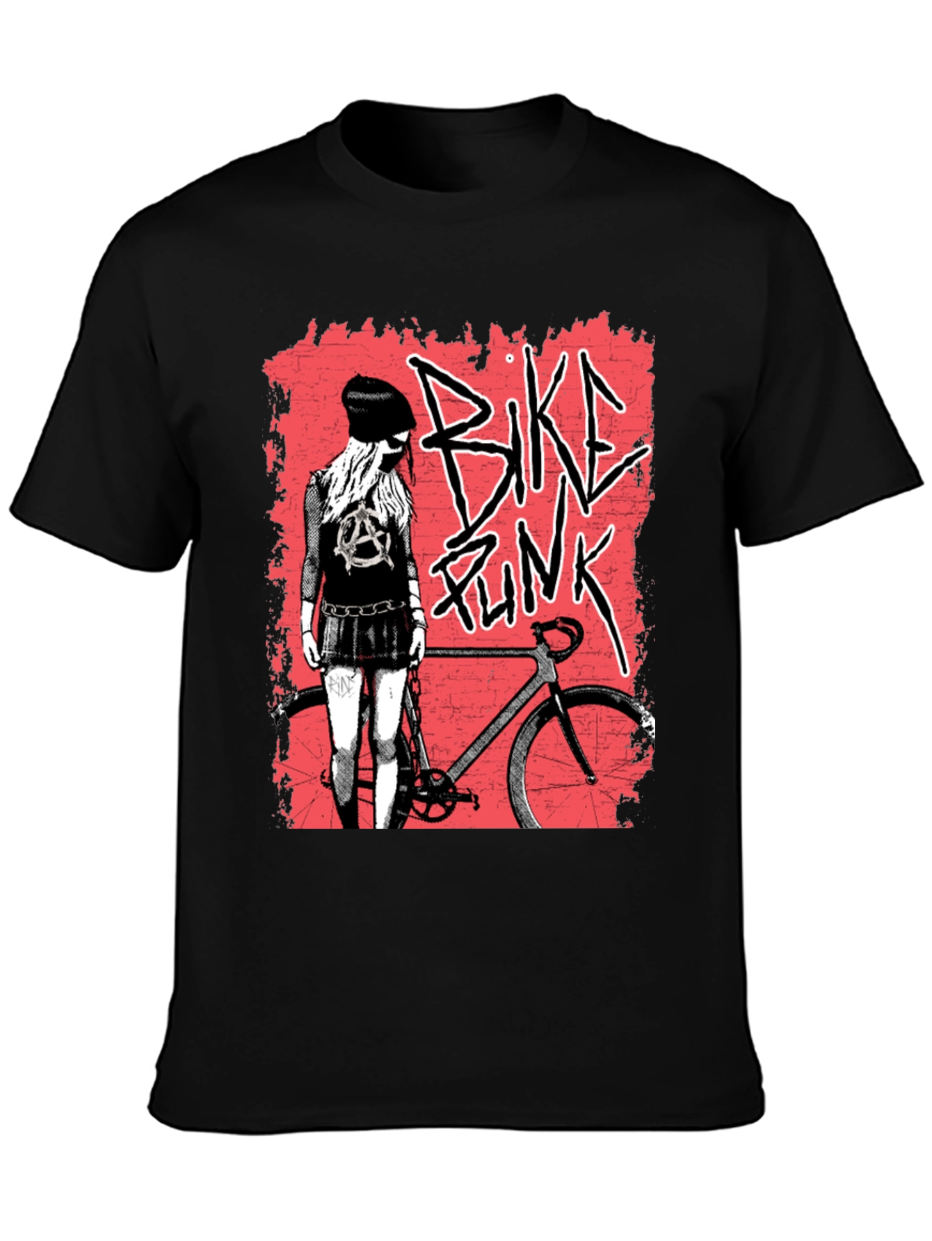 Bike Punk Graphic Tee - Black Unisex Shirt