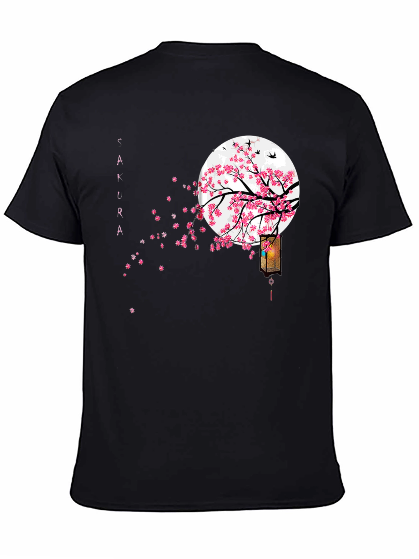Sakura Blossom Moon Graphic T-Shirt