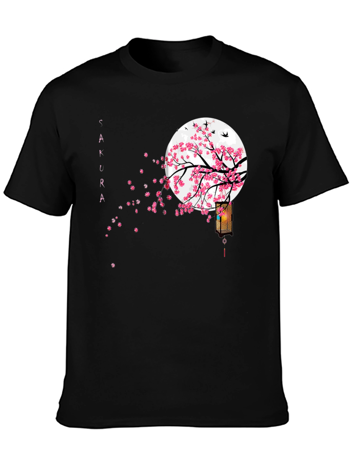Sakura Blossom Moon Graphic T-Shirt