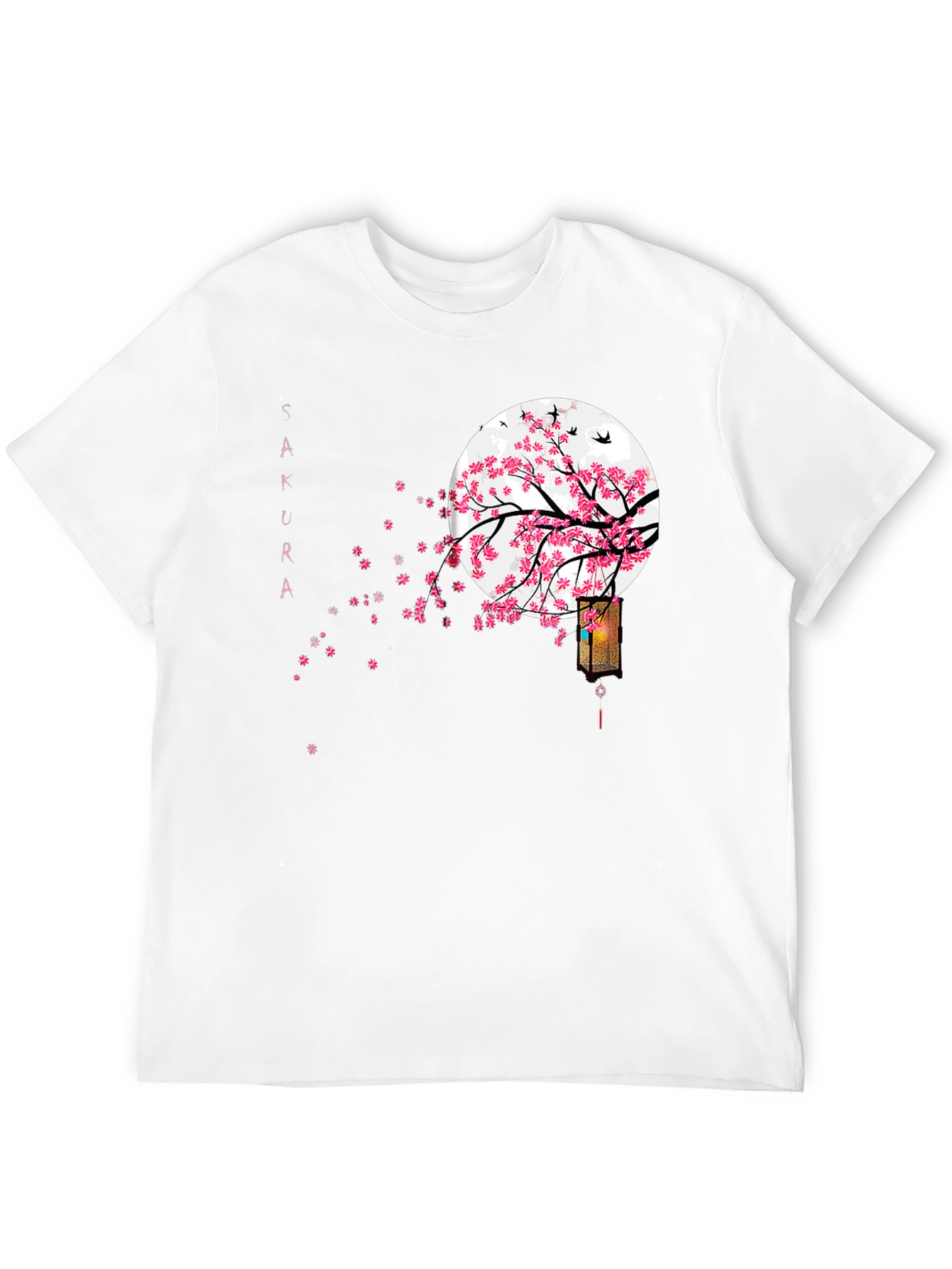 Sakura Blossom Moon Graphic T-Shirt