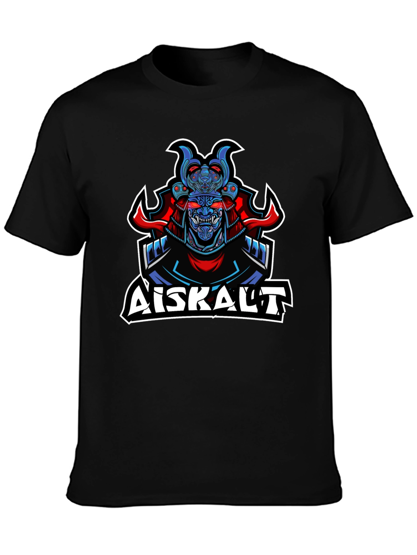 Samurai Graphic Print Black T-Shirt