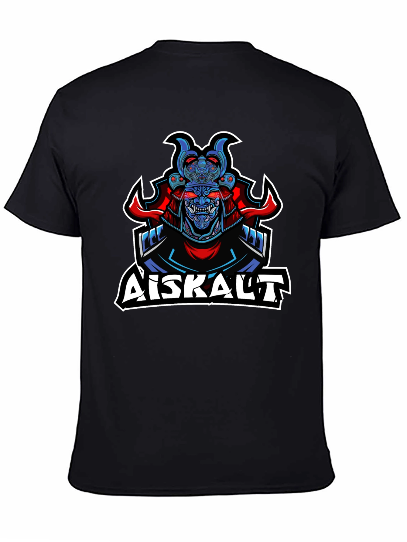 Samurai Graphic Print Black T-Shirt