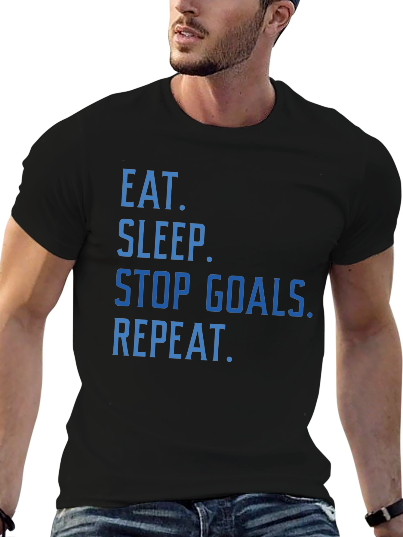 Eat Sleep Stop Goals Repeat T-Shirt
