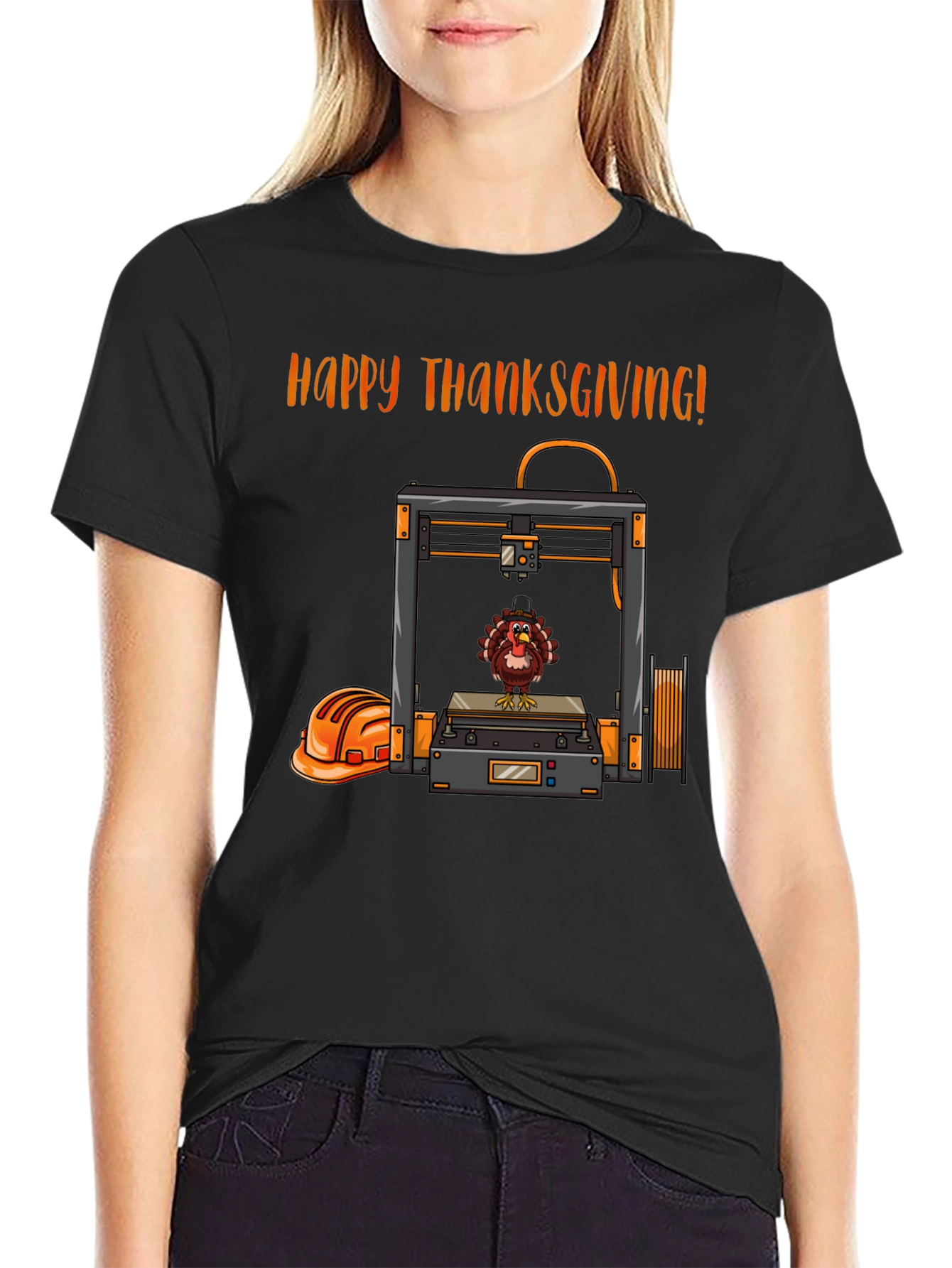 Thanksgiving 3D Printing Turkey T-Shirt