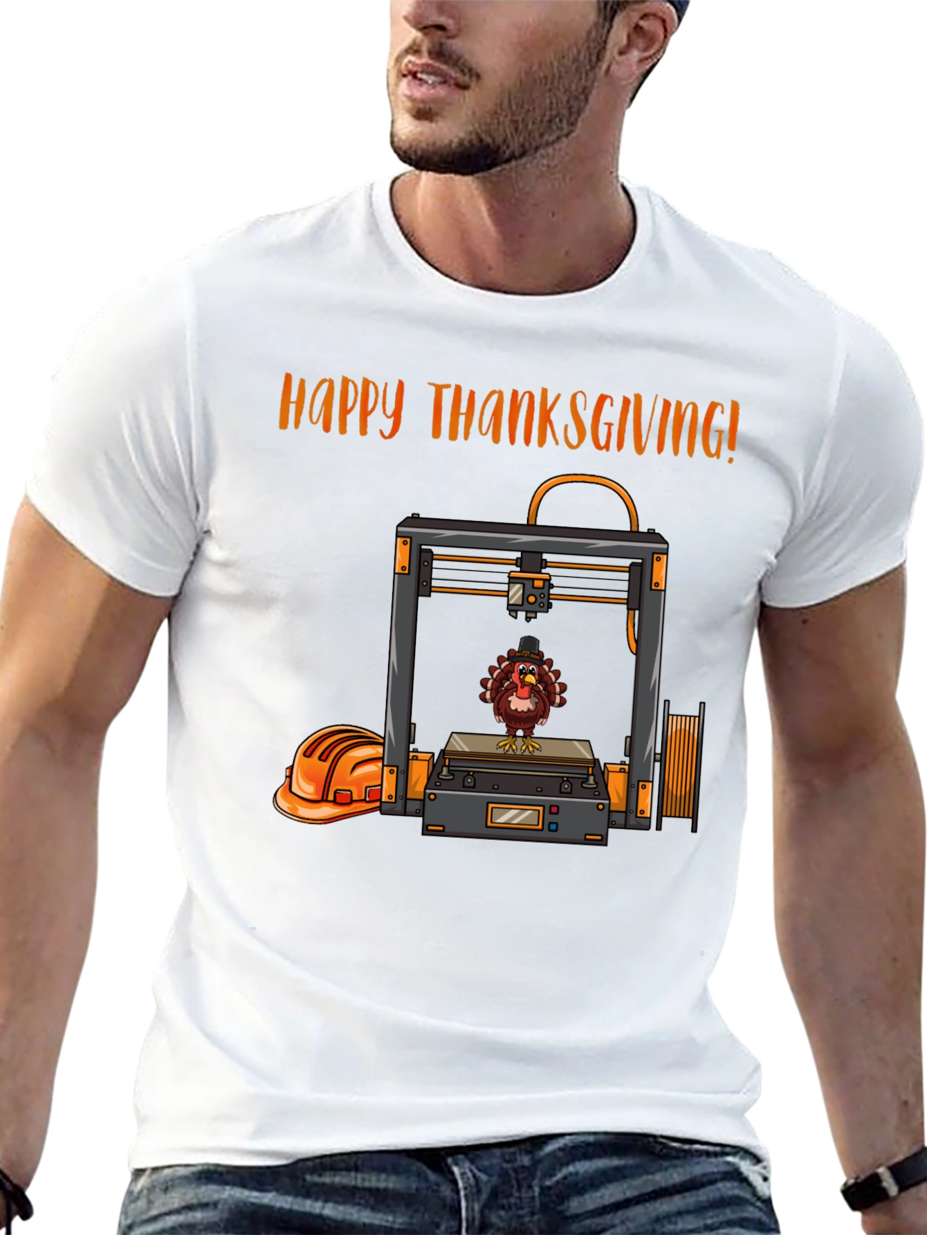 Thanksgiving 3D Printing Turkey T-Shirt