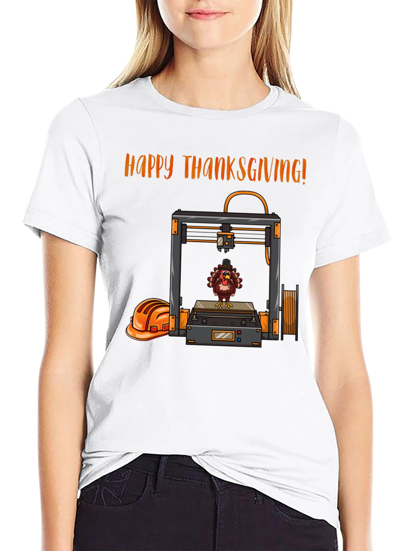 Thanksgiving 3D Printing Turkey T-Shirt