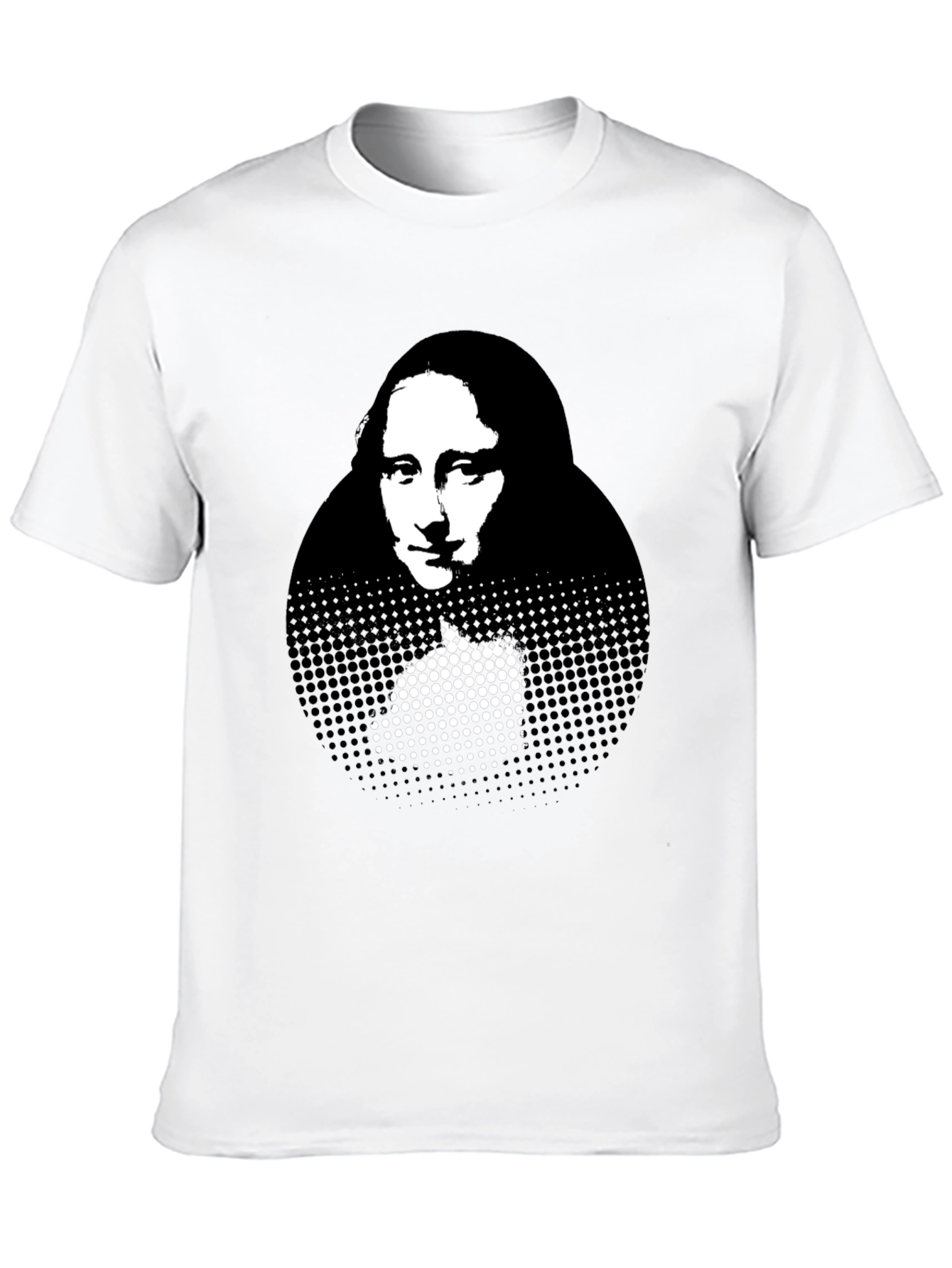 Mona Lisa Graphic Print Black T-Shirt