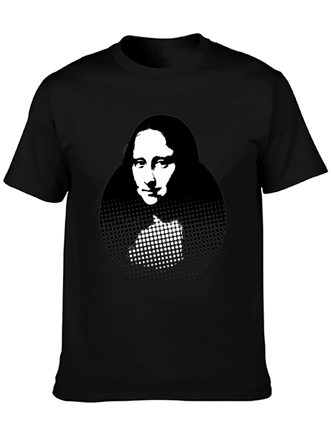 Mona Lisa Graphic Print Black T-Shirt