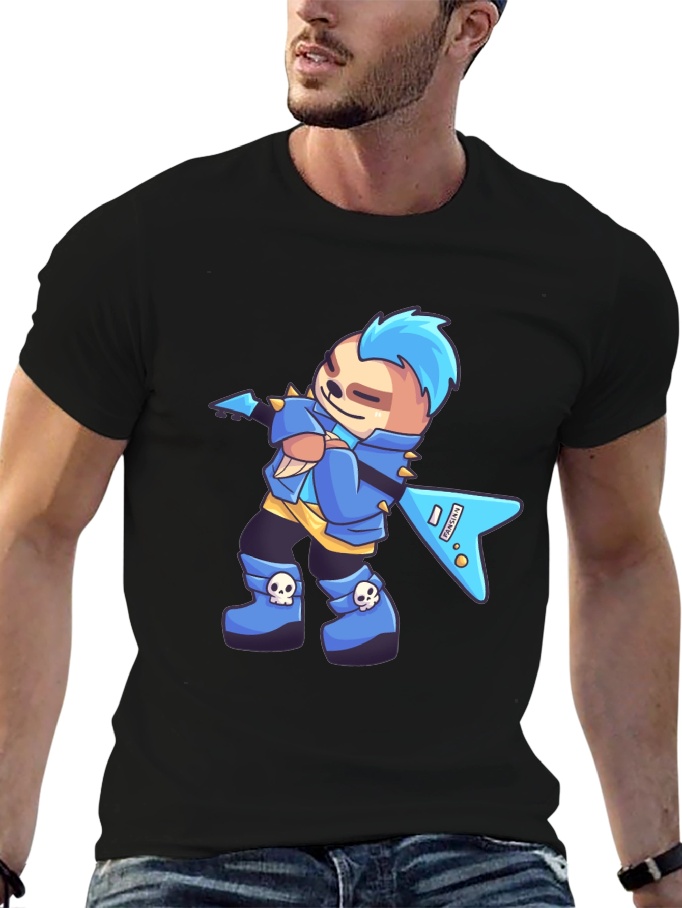 Rockstar Sloth Graphic T-Shirt