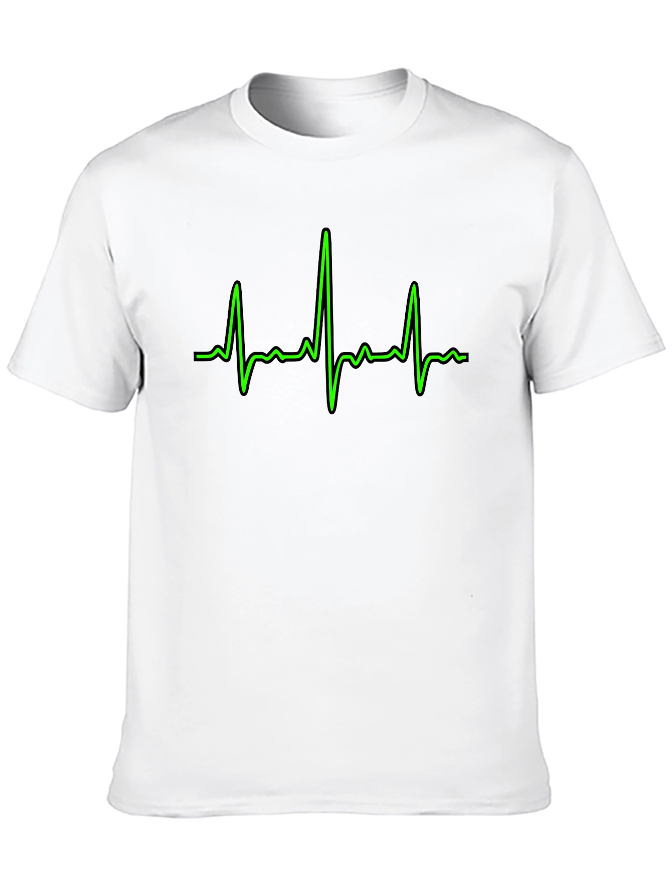 Heartbeat Graphic Tee - Classic Black Cotton T-Shirt