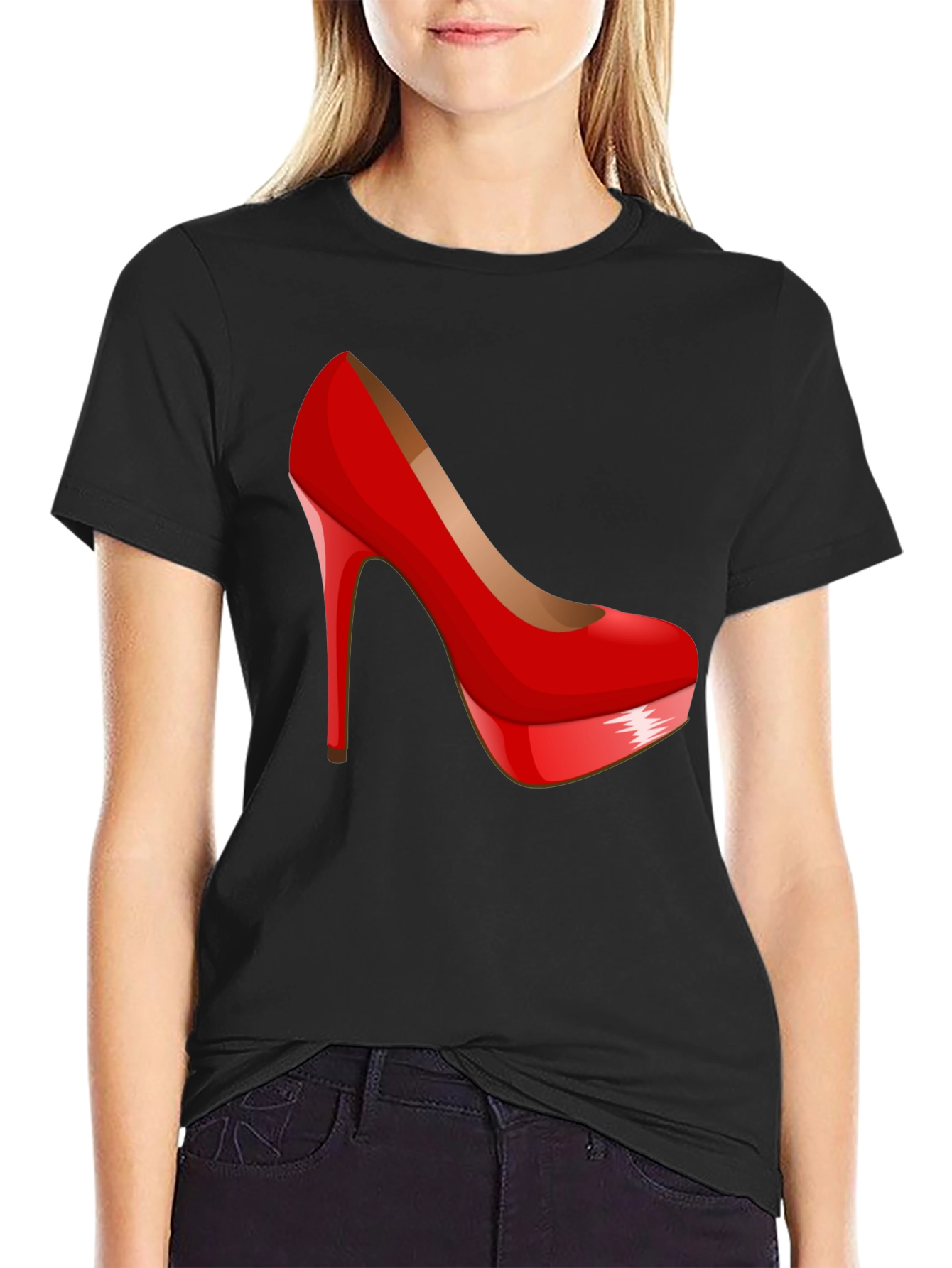 Red High Heel Graphic T-Shirt